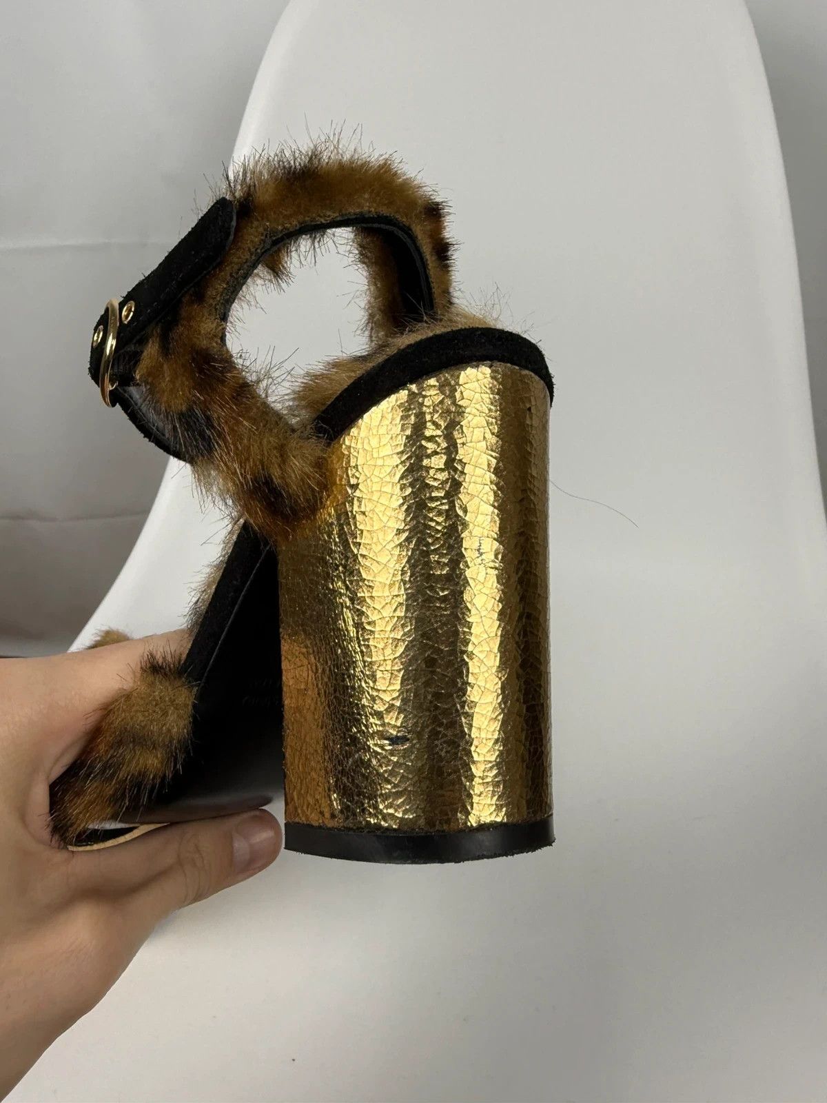 Other Strategia Faux Fur Heels Italy size 36 Size US 6 / IT 36 - 10 Thumbnail