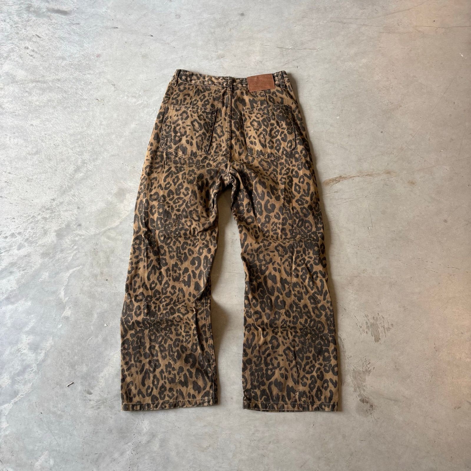 Vintage y2k leopard print baggy flared denim jeans Size US 28 / EU 44 - 5 Thumbnail