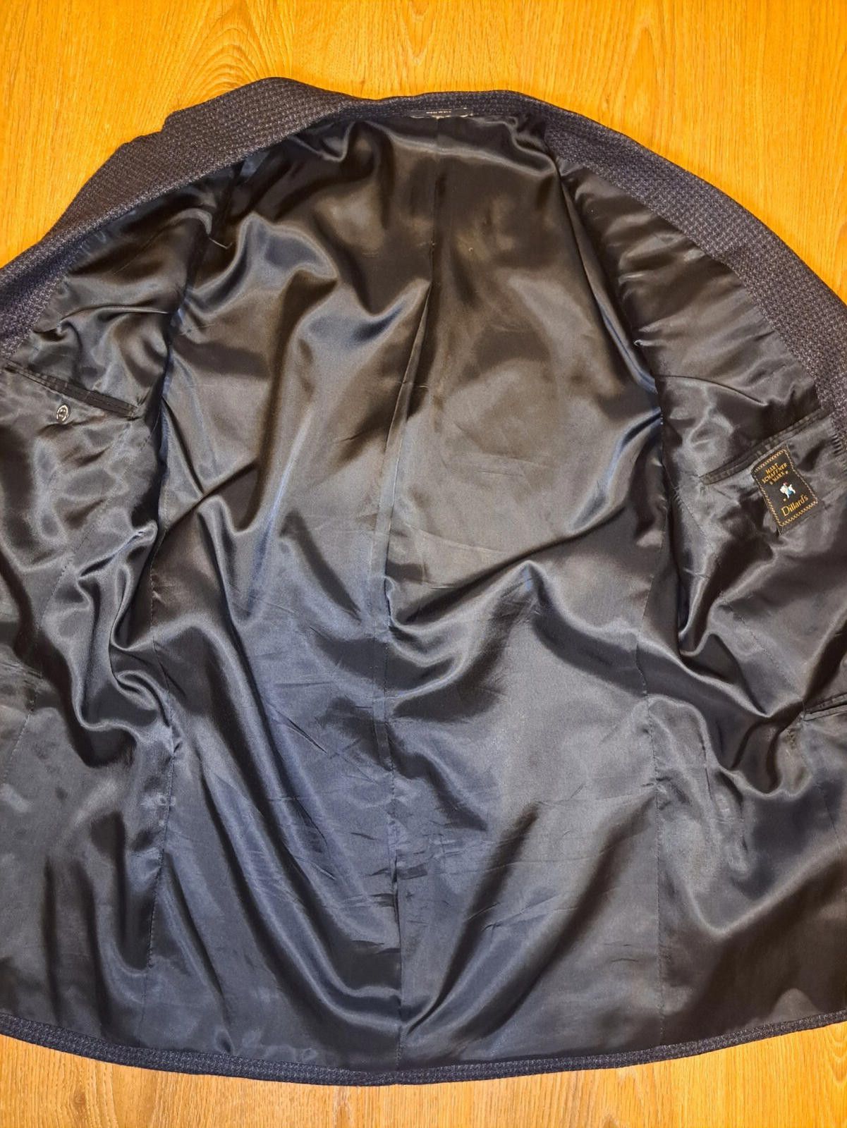 Hart Schaffner Marx VINTAGE Hart Schaffner Marx Sport Coat 40L Black Houndstooth Size 40L - 10 Thumbnail