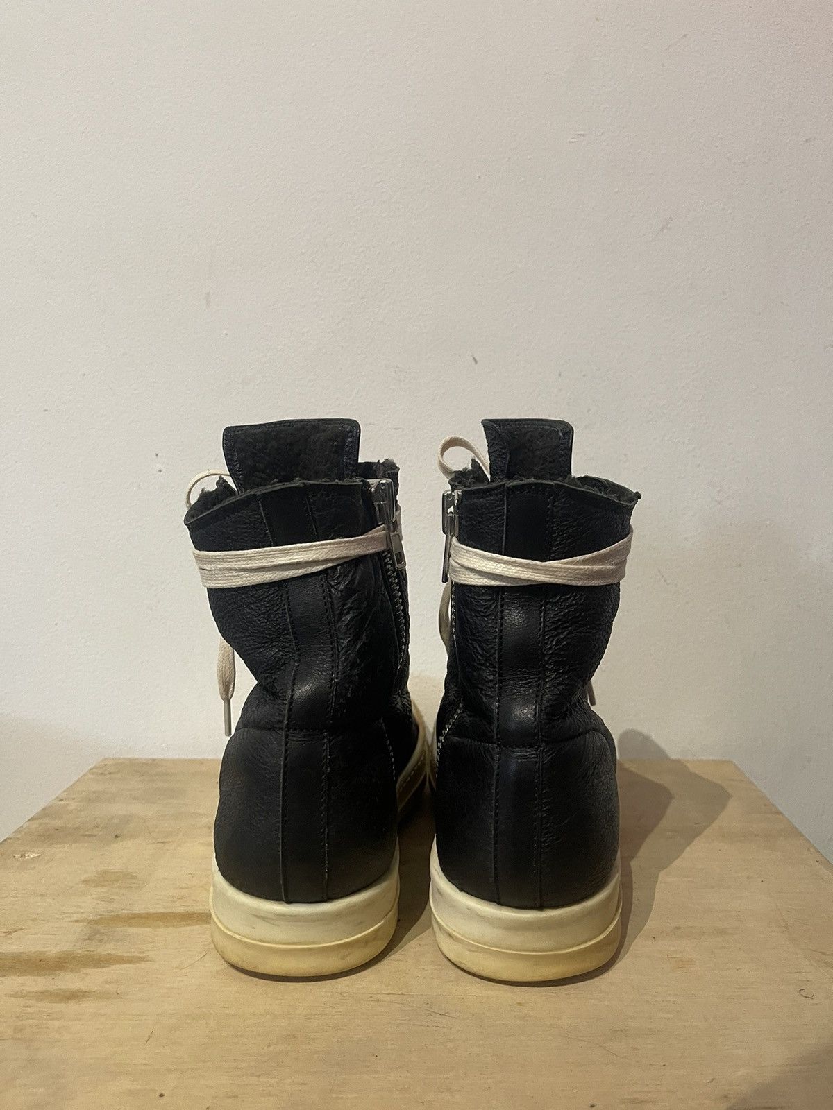 Rick Owens × Rick Owens Drkshdw Rick Owens Mainline 2015 Shearling Ramones High Size US 6 / IT 36 - 4 Thumbnail