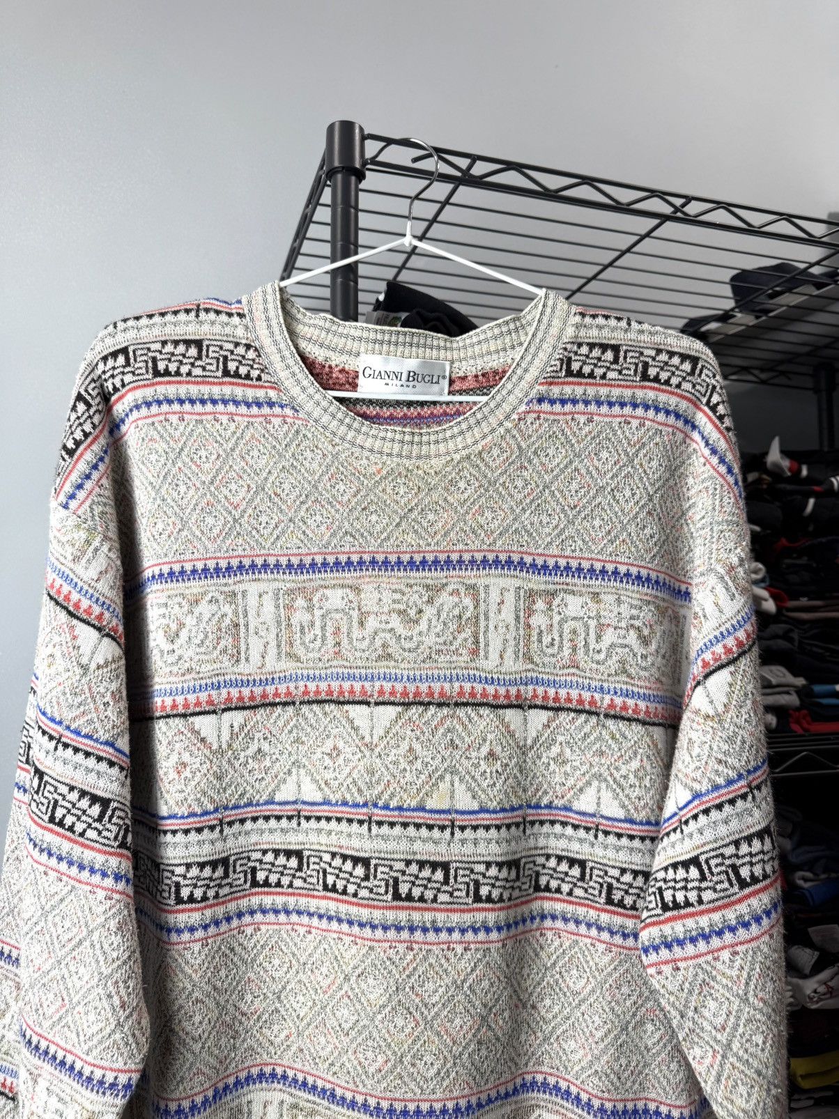 Vintage Vintage Gianni Bugli Milano Italy Luxury Sweater Size US L / EU 52-54 / 3 - 2 Thumbnail