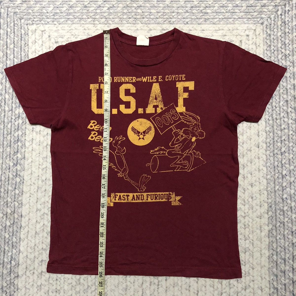 Cartoon Network × Disney × Vintage Rare Vintage Road Runner & Wile Coyote US Airforce Tees Size US S / EU 44-46 / 1 - 12 Thumbnail
