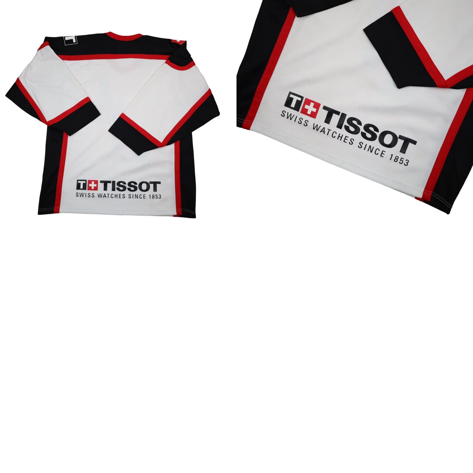 Nike VINTAGE Nike x Tissot Watches Mens Large Hockey Jersey White Nike Jersey Mens Large White Hockey Jersey Sportswear Size US L / EU 52-54 / 3 - 8 Thumbnail