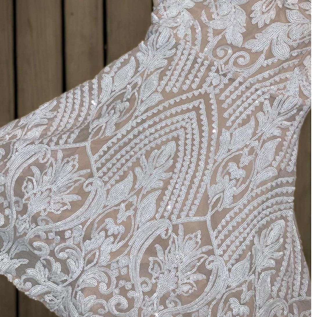 Windsor Smith Windsor Formal Sequin Dress Sleeveless Spaghetti Champagne Size S / US 4 / IT 40 - 2 Thumbnail