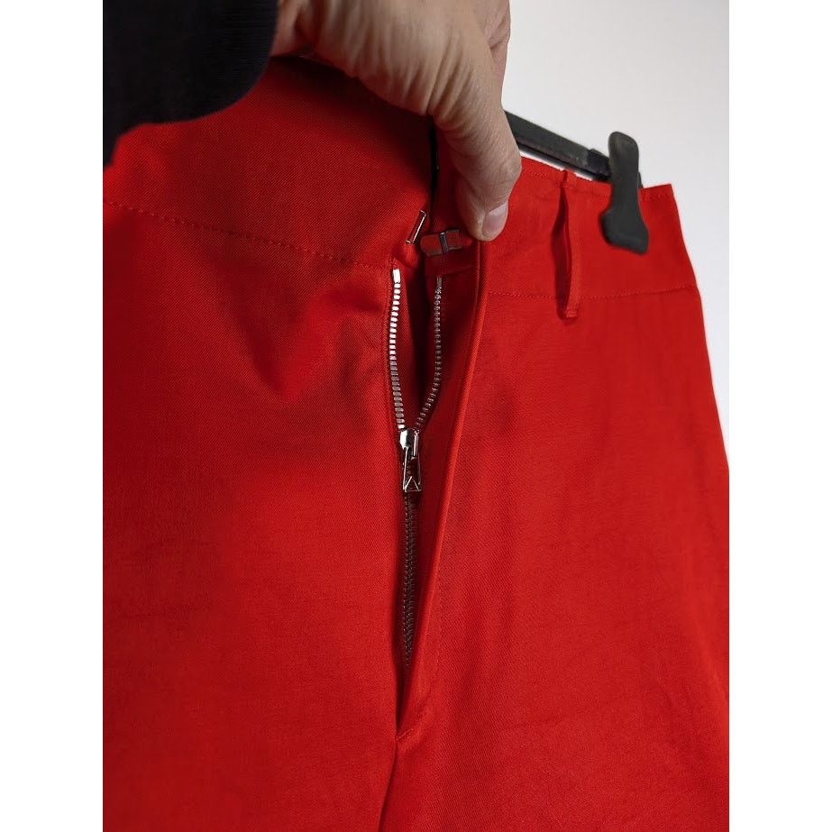 Bottega Veneta o1rshd1 Cotton Twill Sanded Trouser in Red Size US 34 / EU 50 - 6 Thumbnail