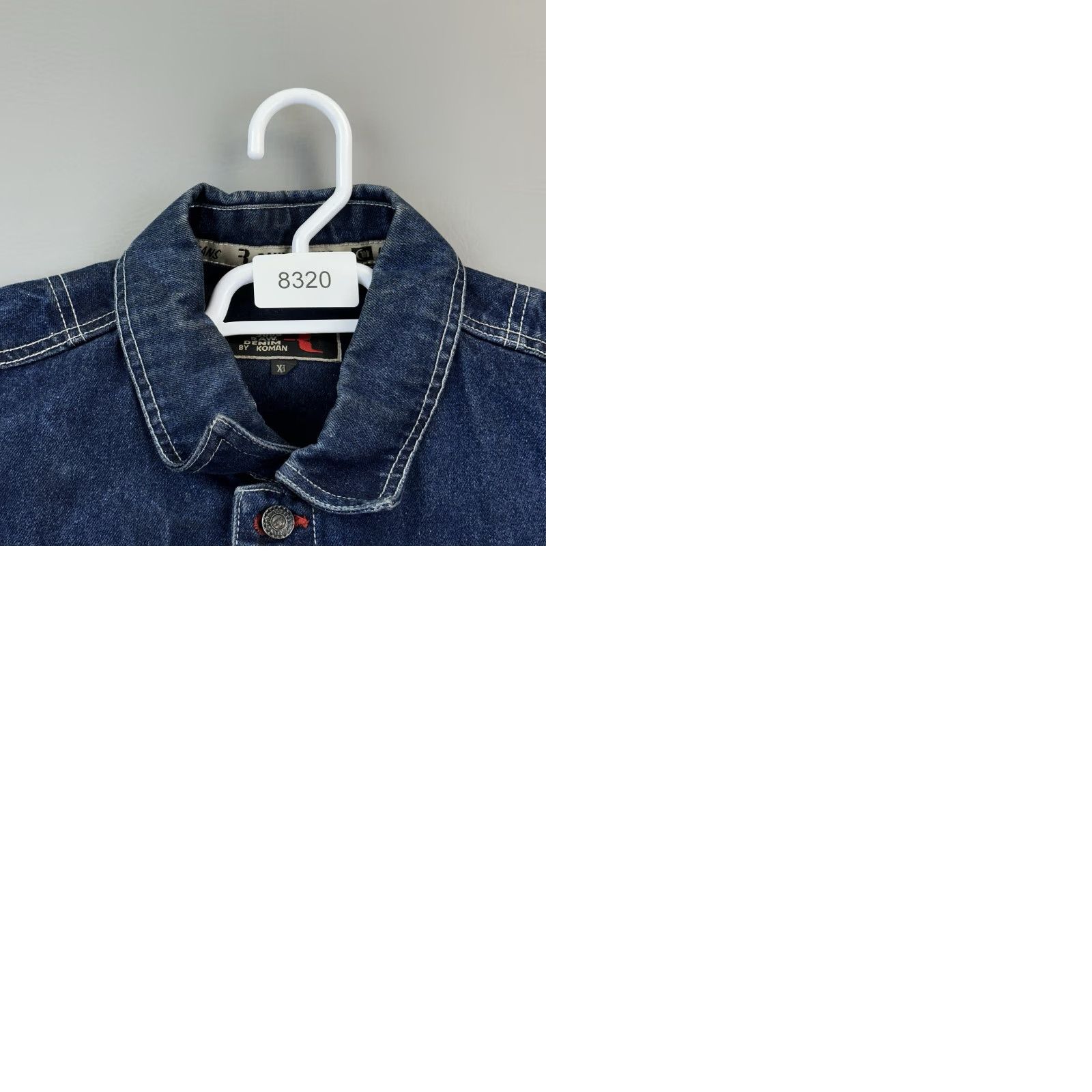 Denime VINTAGE Koman Jean 2000 Raw Denim Jacket Mens XL Blue Hip Hop Streetwear Y2K Size US 36 / EU 52 - 10 Thumbnail