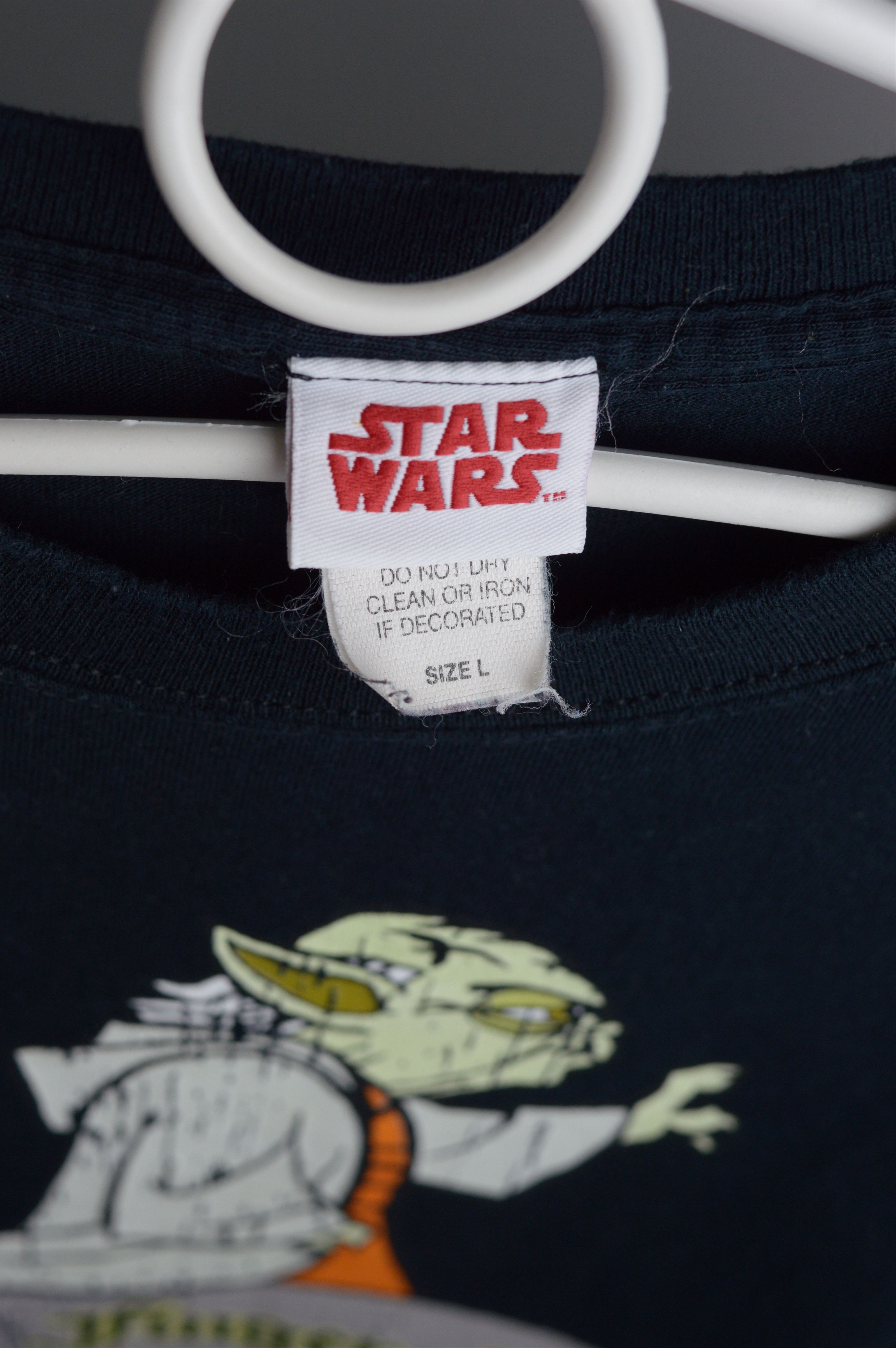 Star Wars × Vintage Vintage Star Wars pull The Finger Yoda 90s t shirt Size US L / EU 52-54 / 3 - 3 Thumbnail