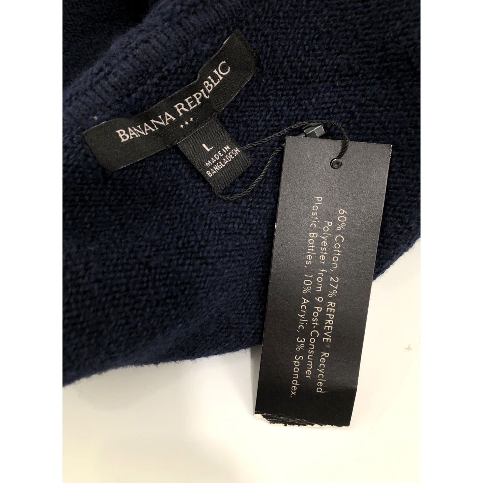 Banana Republic BANANA REPUBLIC Hoodie Mens L Blue Recycled Repreve Bottles Full Zip Sweater Size US L / EU 52-54 / 3 - 5 Thumbnail
