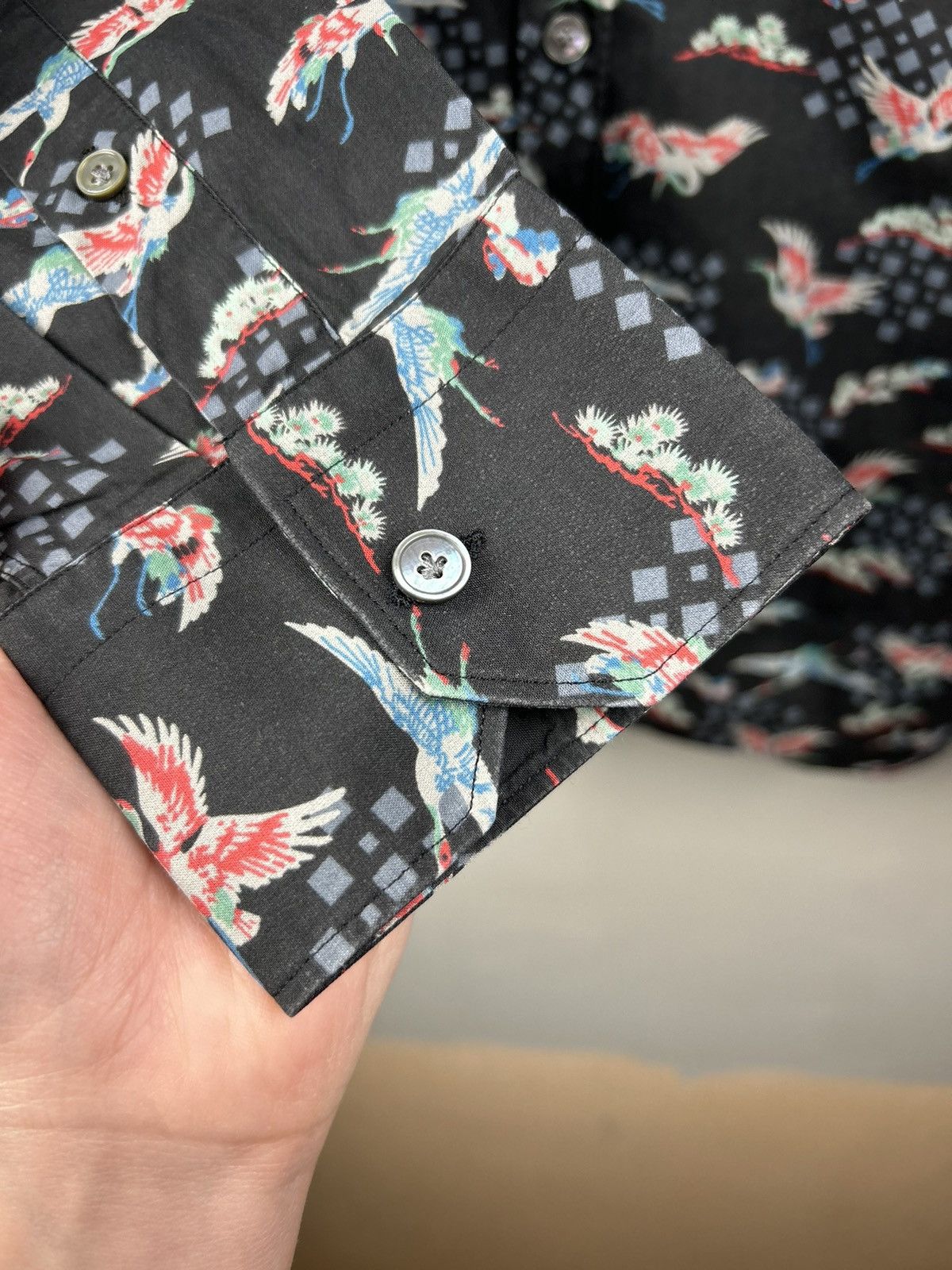 Lanvin Lanvin Evolutive Cranes Print Shirt Size US M / EU 48-50 / 2 - 11 Thumbnail