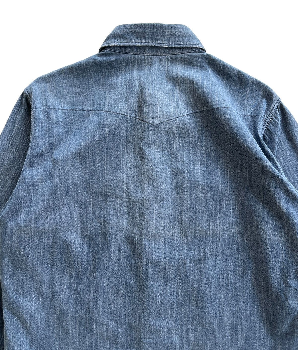45rpm 45rpm Dungaree Denim Western Distressed Shirt Size US M / EU 48-50 / 2 - 12 Thumbnail