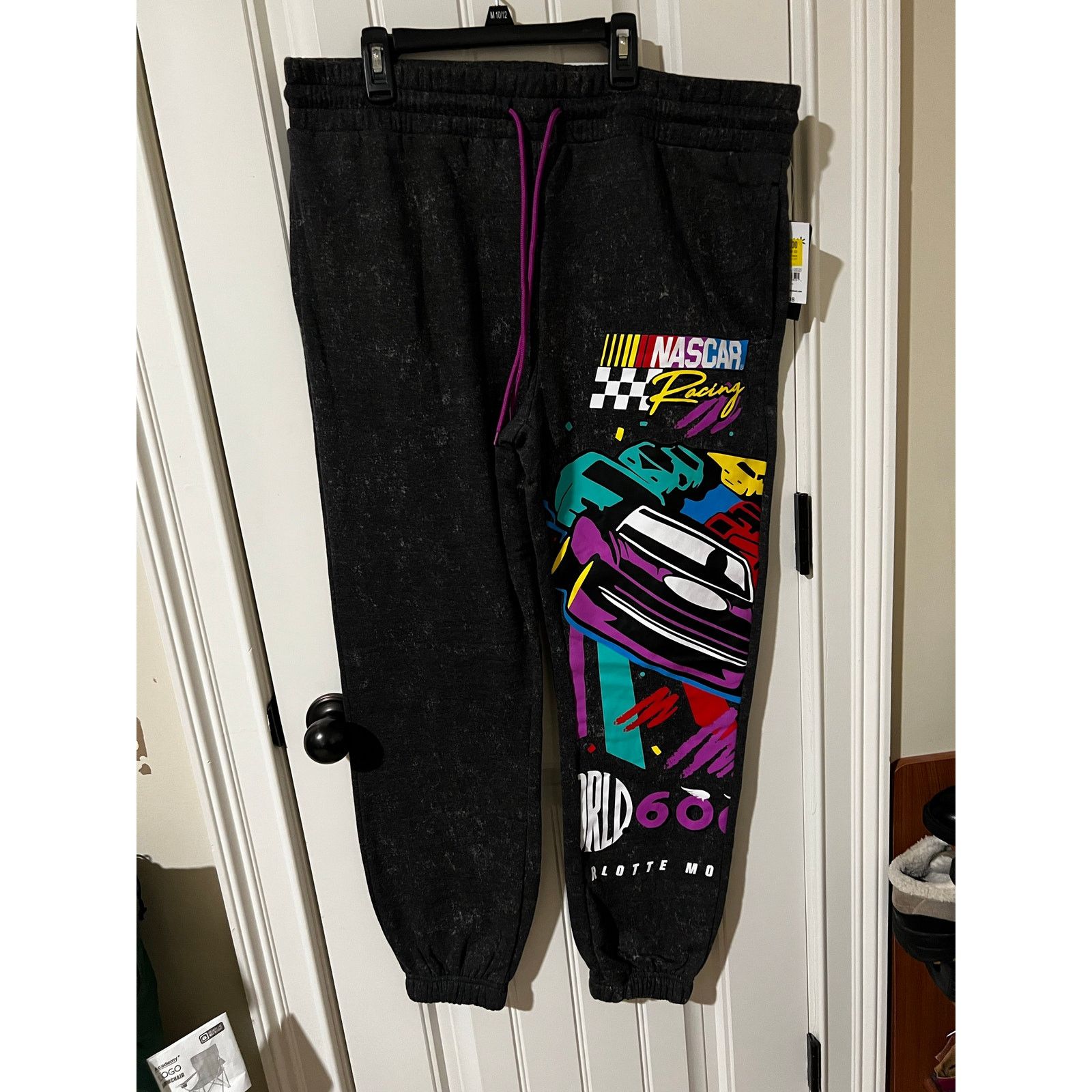NASCAR Joggers Sweatpants Juniors elasticized waist drawstring XXL Size 42" / US 20 - 7 Thumbnail