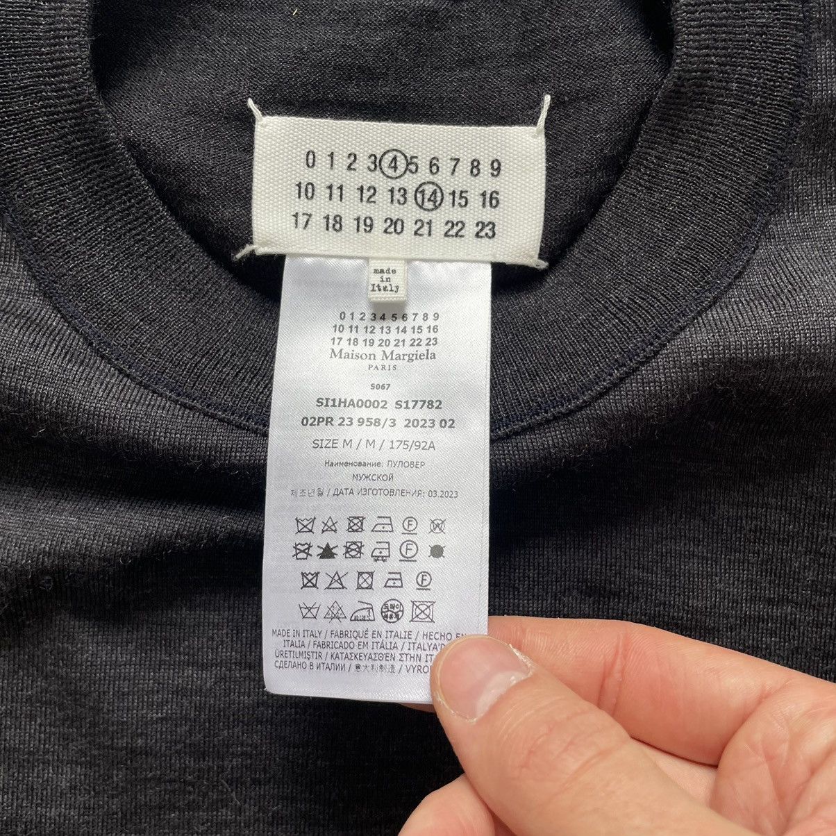 Maison Margiela A/W 23 Gray Wool Inside Out Seam Sweater Size US M / EU 48-50 / 2 - 5 Thumbnail