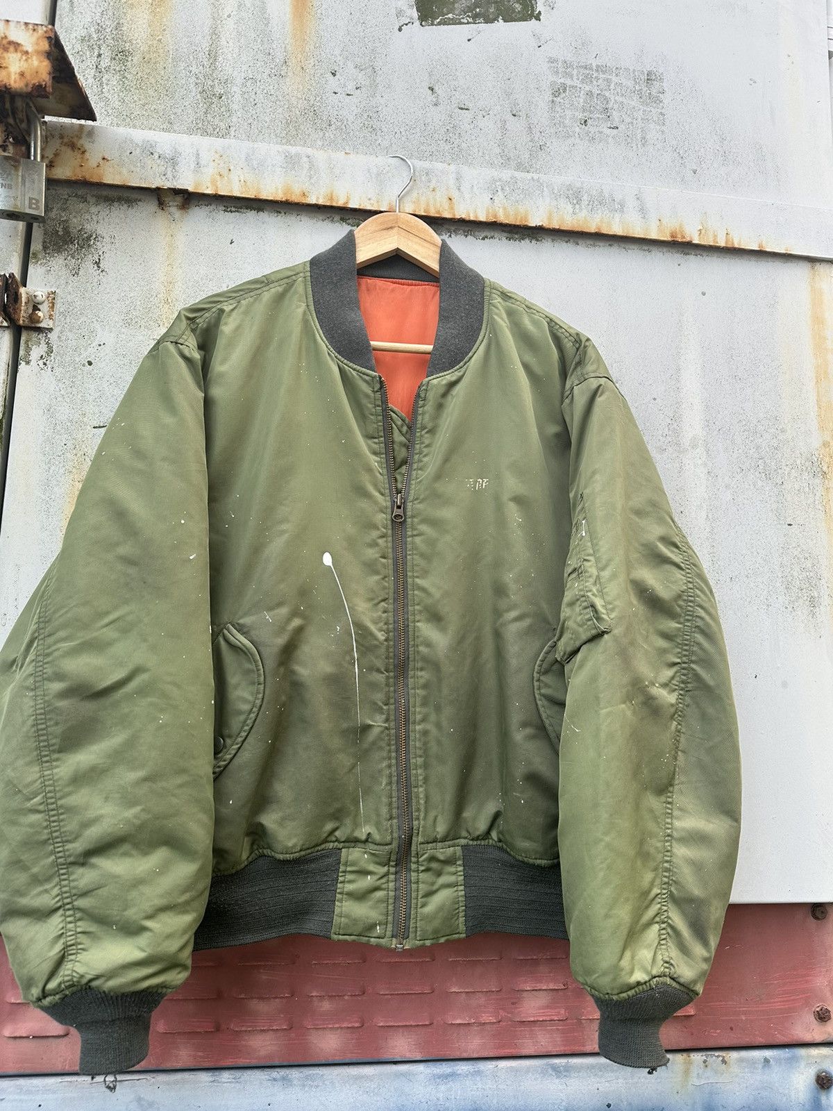 Vintage 👹Vintage THRASHED MA-1 Man Intermediate Bomber Jacket Size US L / EU 52-54 / 3 - 6 Thumbnail