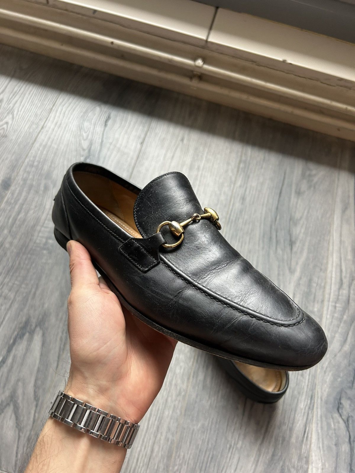 Gucci Black Horsebit Loafers in Leather Size US 7 / EU 40 - 1 Thumbnail
