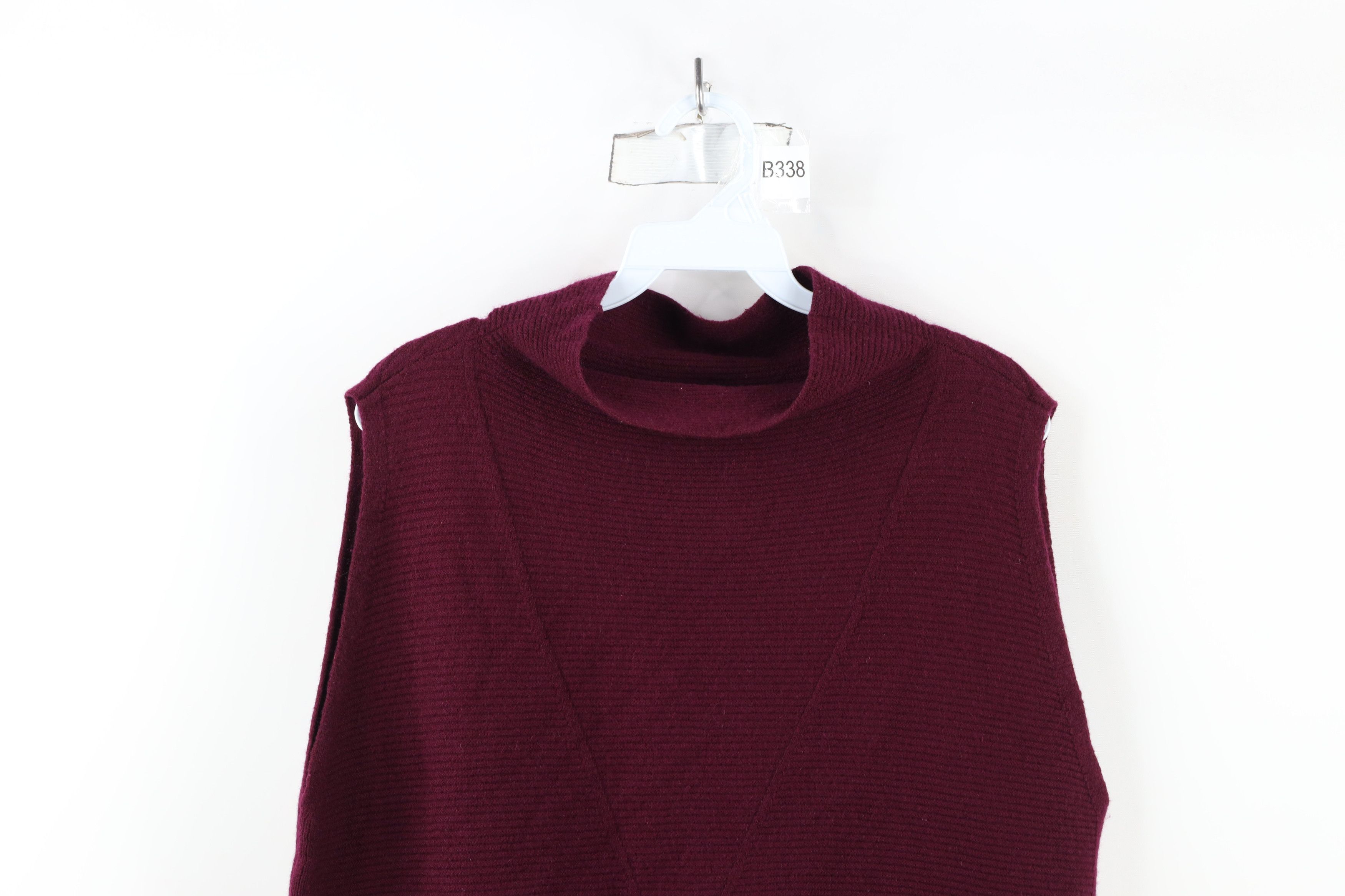 Vintage Vintage Y2K Babydoll Sleeveless Cashmere Ribbed Knit Sweater Size XXL / US 16-18 / IT 52-54 - 2 Thumbnail