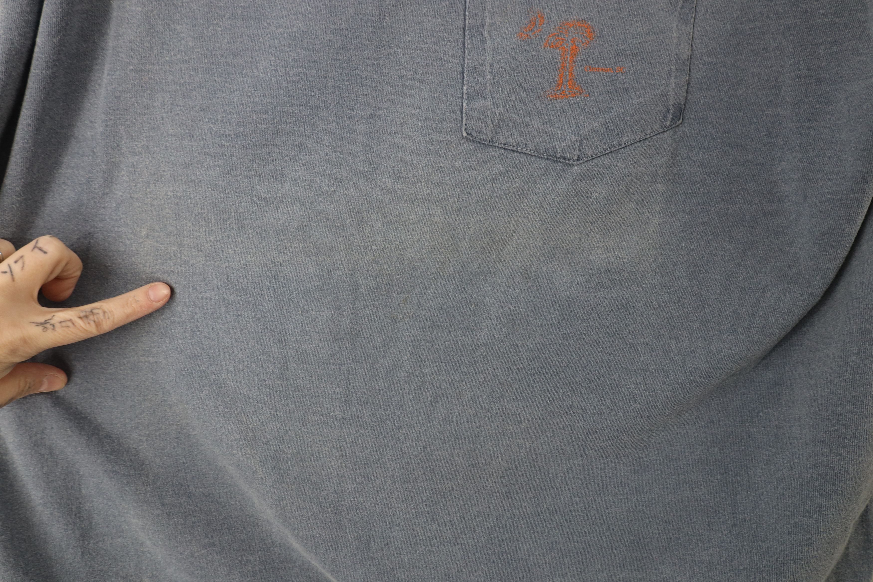 Vintage Vintage 90s Clemson Carolina Long Sleeve T-Shirt Blue USA Size US XL / EU 56 / 4 - 6 Thumbnail
