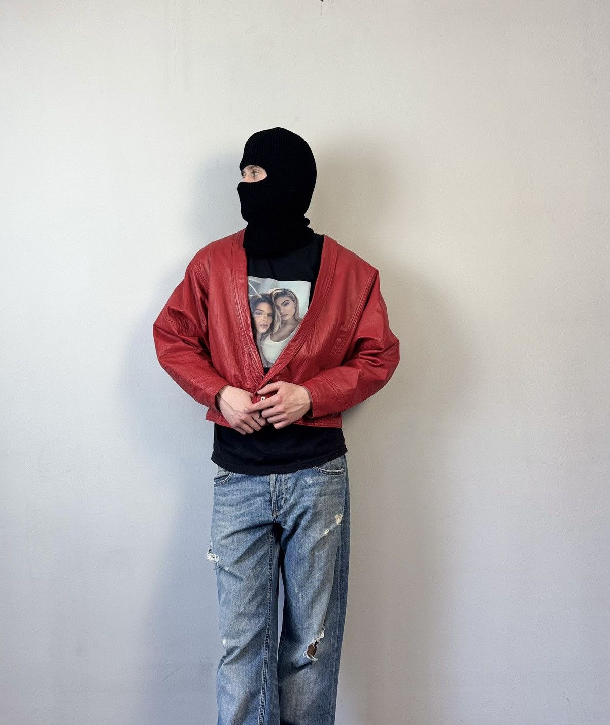 Vintage RED LEATHER JACKET RARE STREETWEAR Size US S / EU 44-46 / 1 - 2 Thumbnail
