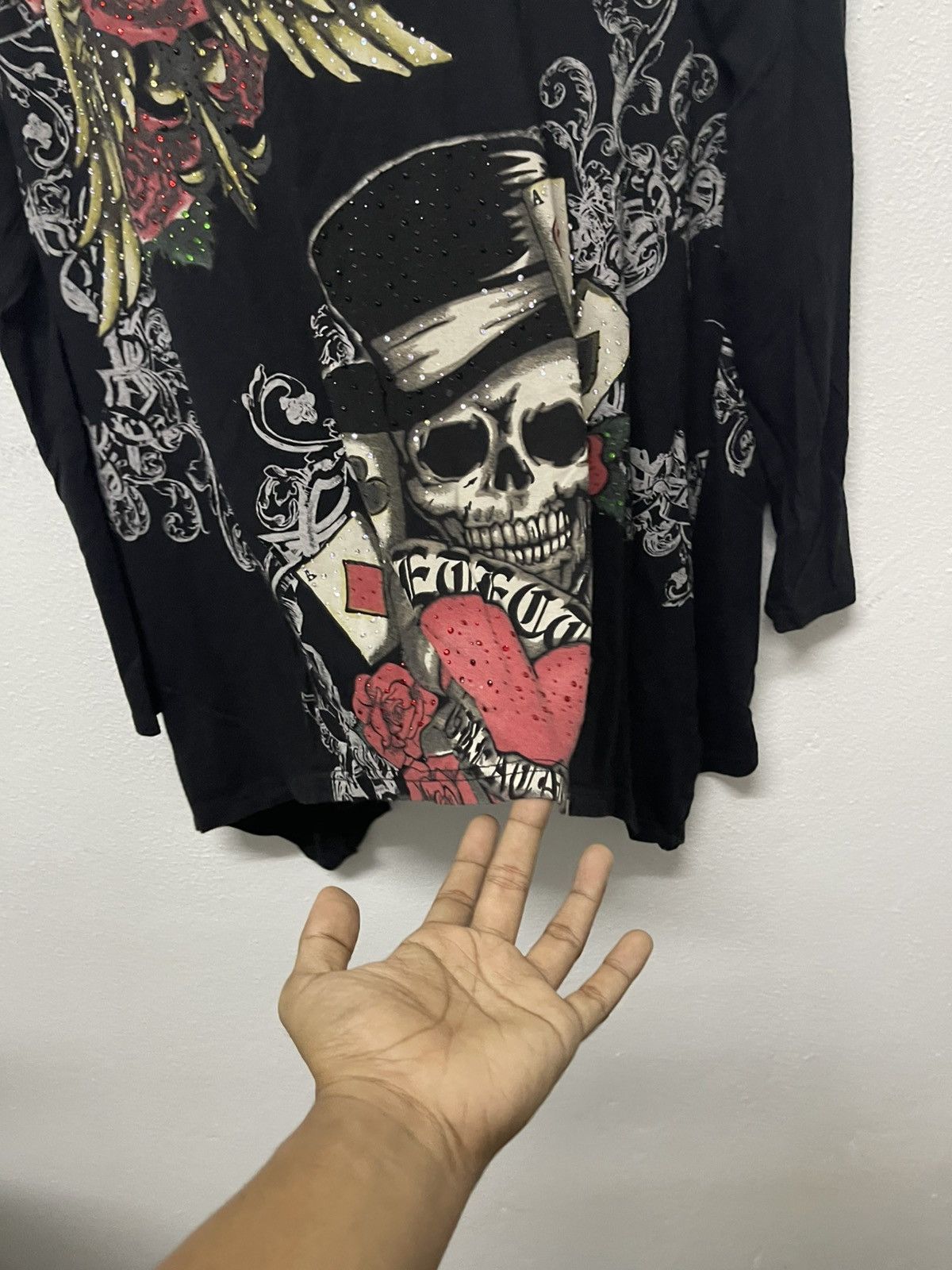 Japanese Brand 2000s DIG DEEP JAPANESEBRAND SKULL ASYMMETRICAL LONG SLEEVE Size L / US 10 / IT 46 - 9 Thumbnail