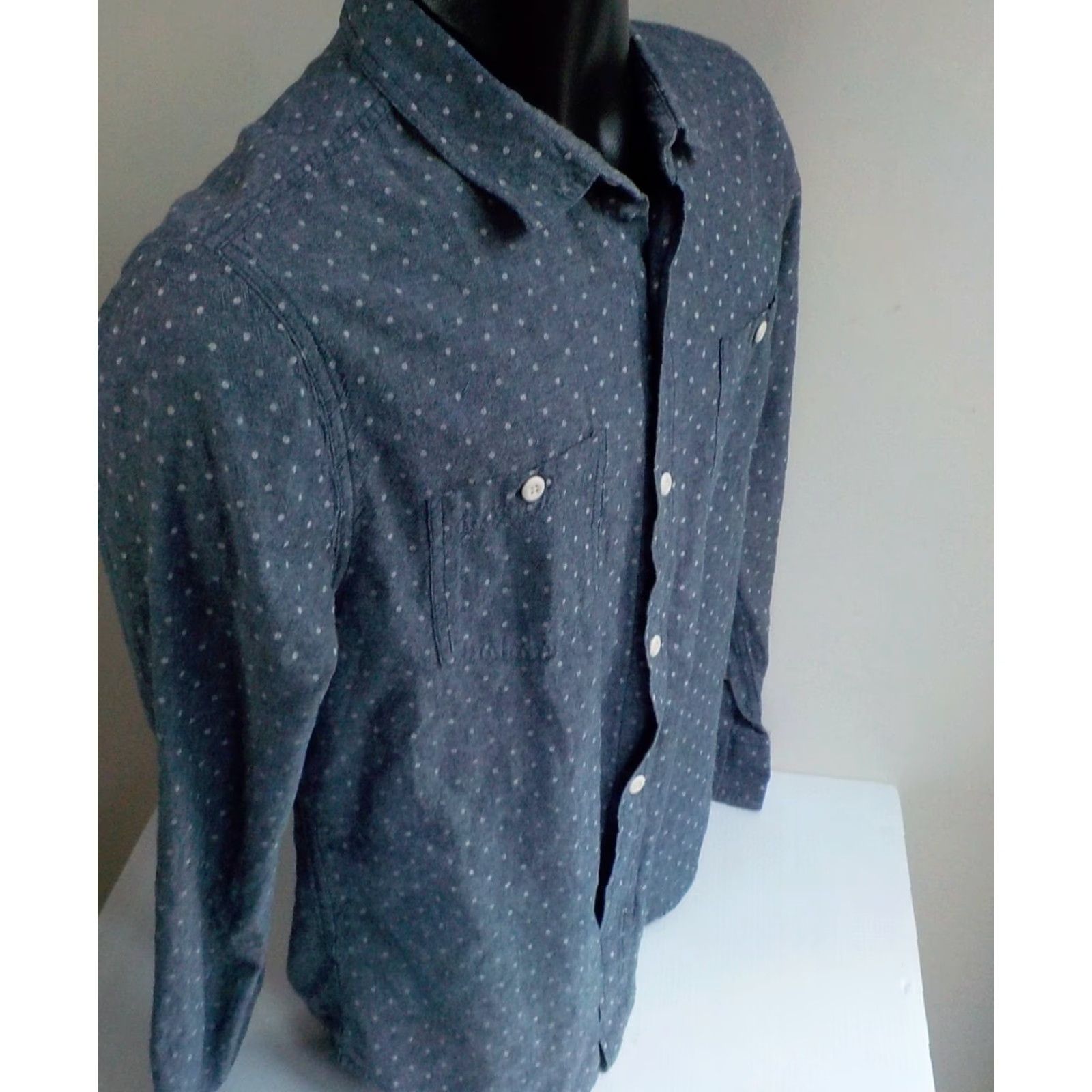 Vintage MODERN AMUSEMENT LS Denim Shirt Blue SZ M Cotton Button-Up Shirts 2 Buttoned Chest Pockets Mens Size US M / EU 48-50 / 2 - 4 Thumbnail