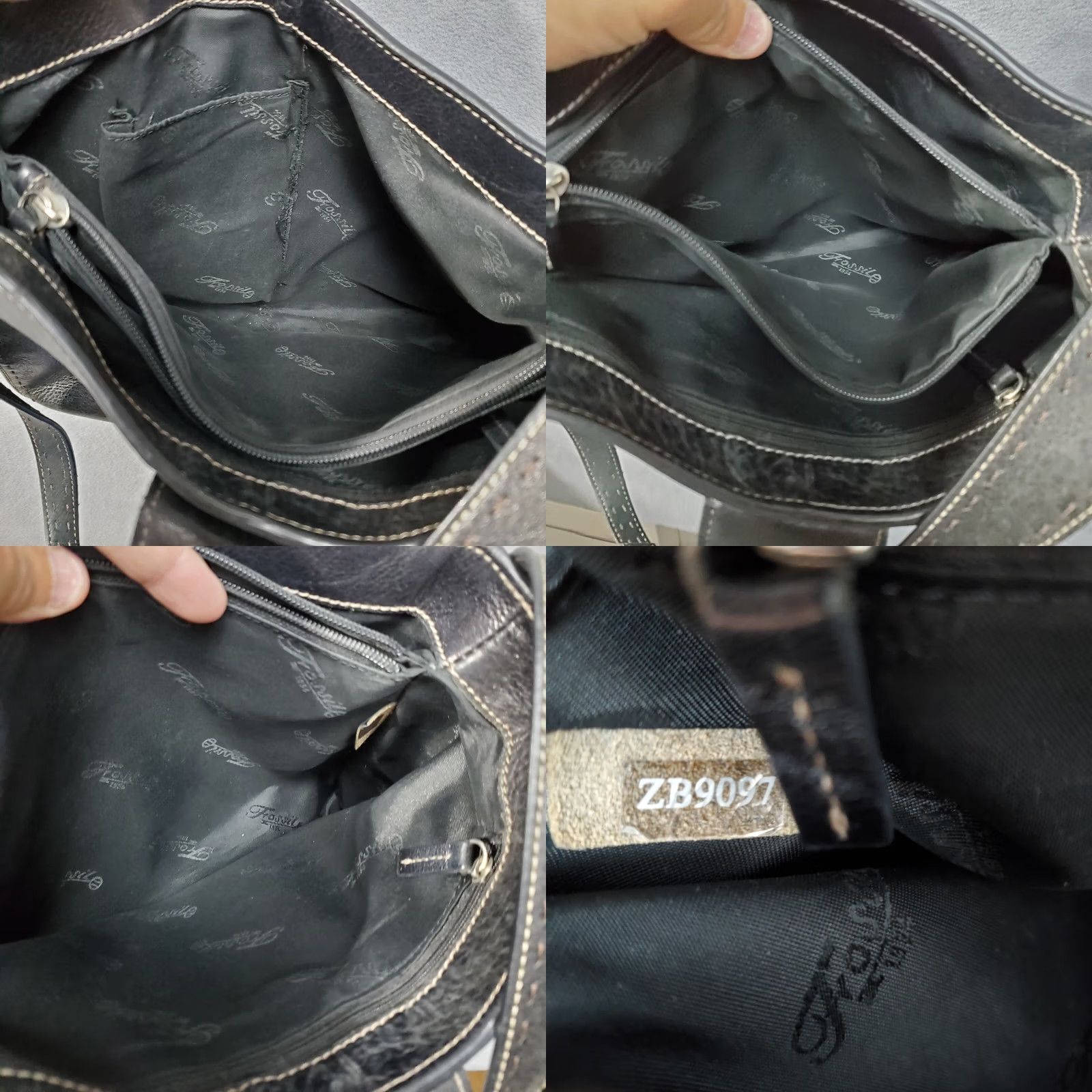 Fossil VINTAGE Fossil Black Leather Bucket Shoulder Bag ZB9097 Size ONE SIZE - 9 Thumbnail