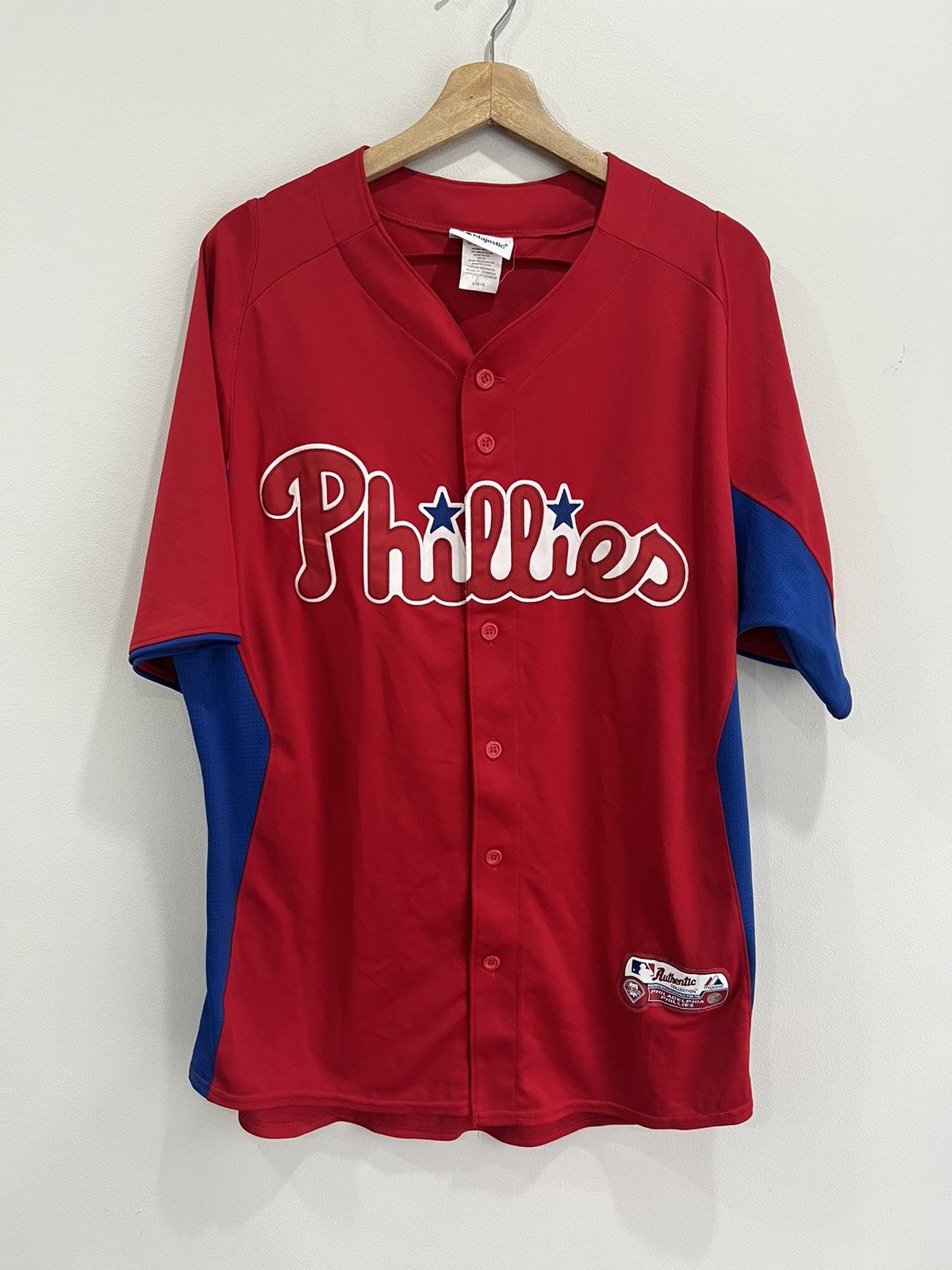 Vintage Vintage Y2K Philadelphia Phillies Baseball Jersey Size US L / EU 52-54 / 3 - 1 Thumbnail