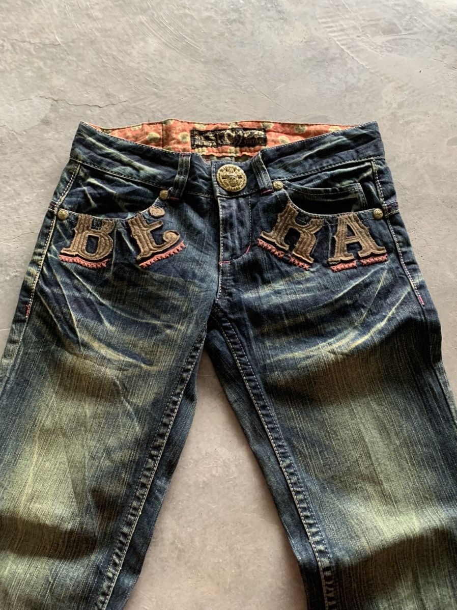 If Six Was Nine y2k rusty flare riobera jeans spellout embroidery hi-rise Size US 30 / EU 46 - 3 Thumbnail