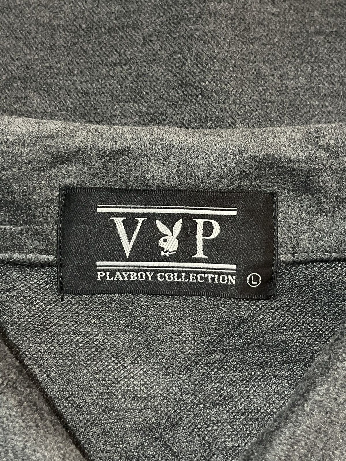 Japanese Brand × Playboy Half Zipper Long Sleeve Polo Patchwork Size US L / EU 52-54 / 3 - 4 Thumbnail