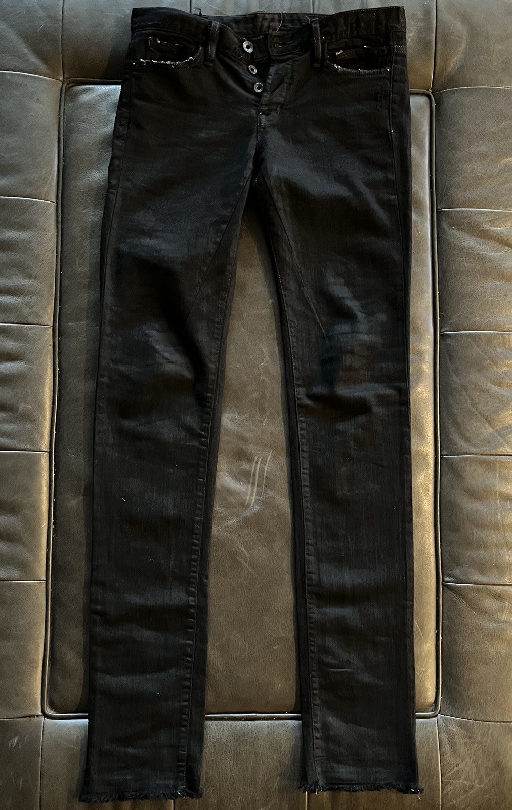 image of Rick Owens x Rick Owens Drkshdw Olmar & Mirta Detroit Cut Jeans in Black, Men's (Size 29)