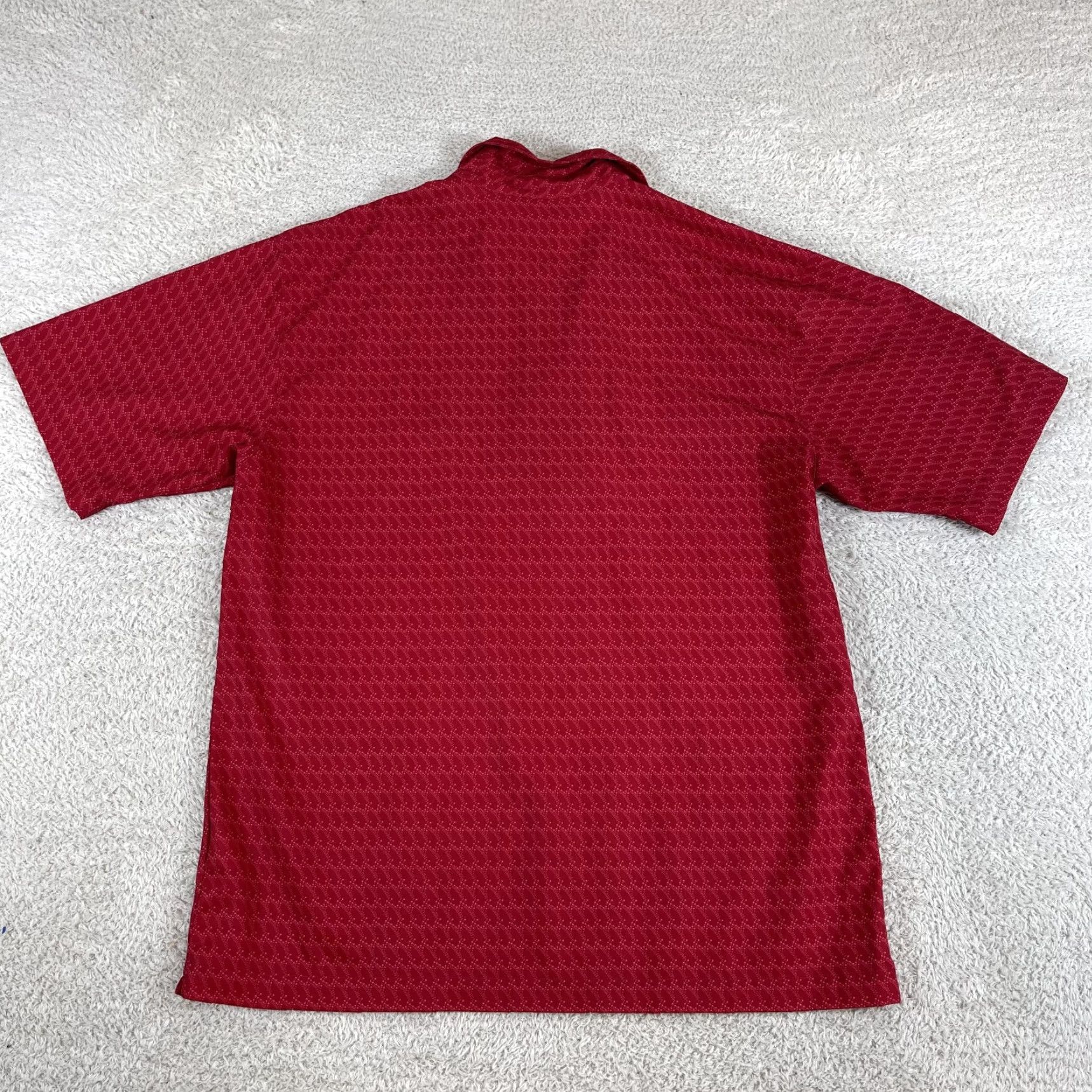 Nike VINTAGE Nike Tiger Woods Polo Shirt Mens Large Red Geometric Waikoloa Golf Dri Fit VTG Size US L / EU 52-54 / 3 - 3 Thumbnail