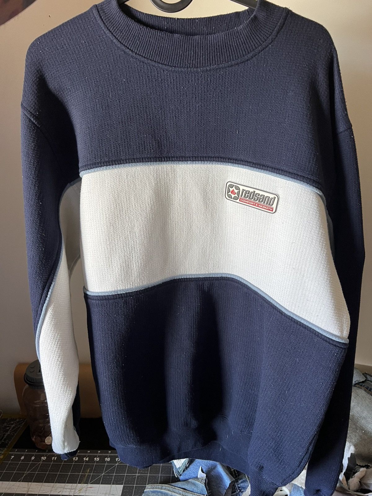 Other Redsand navy blue and white color block crewneck sweatshirt Size US S / EU 44-46 / 1 - 2 Thumbnail