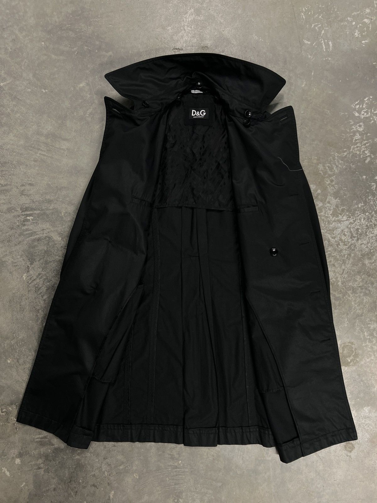 Dolce & Gabbana Mens Dolce & Gabbana Trench Coat Jacket Black Belted Size US M / EU 48-50 / 2 - 13 Thumbnail