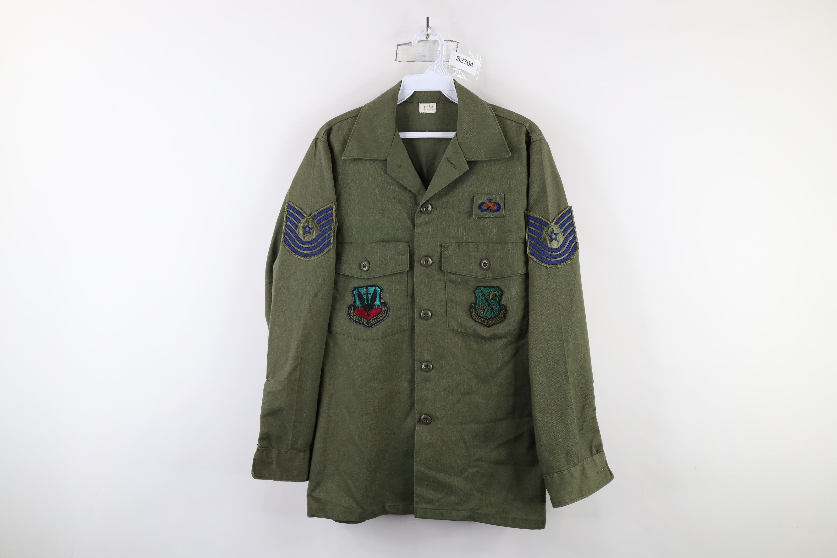 Vintage Vintage 80s US Air Force Military Field Button Shirt USA Size US M / EU 48-50 / 2 - 1 Thumbnail