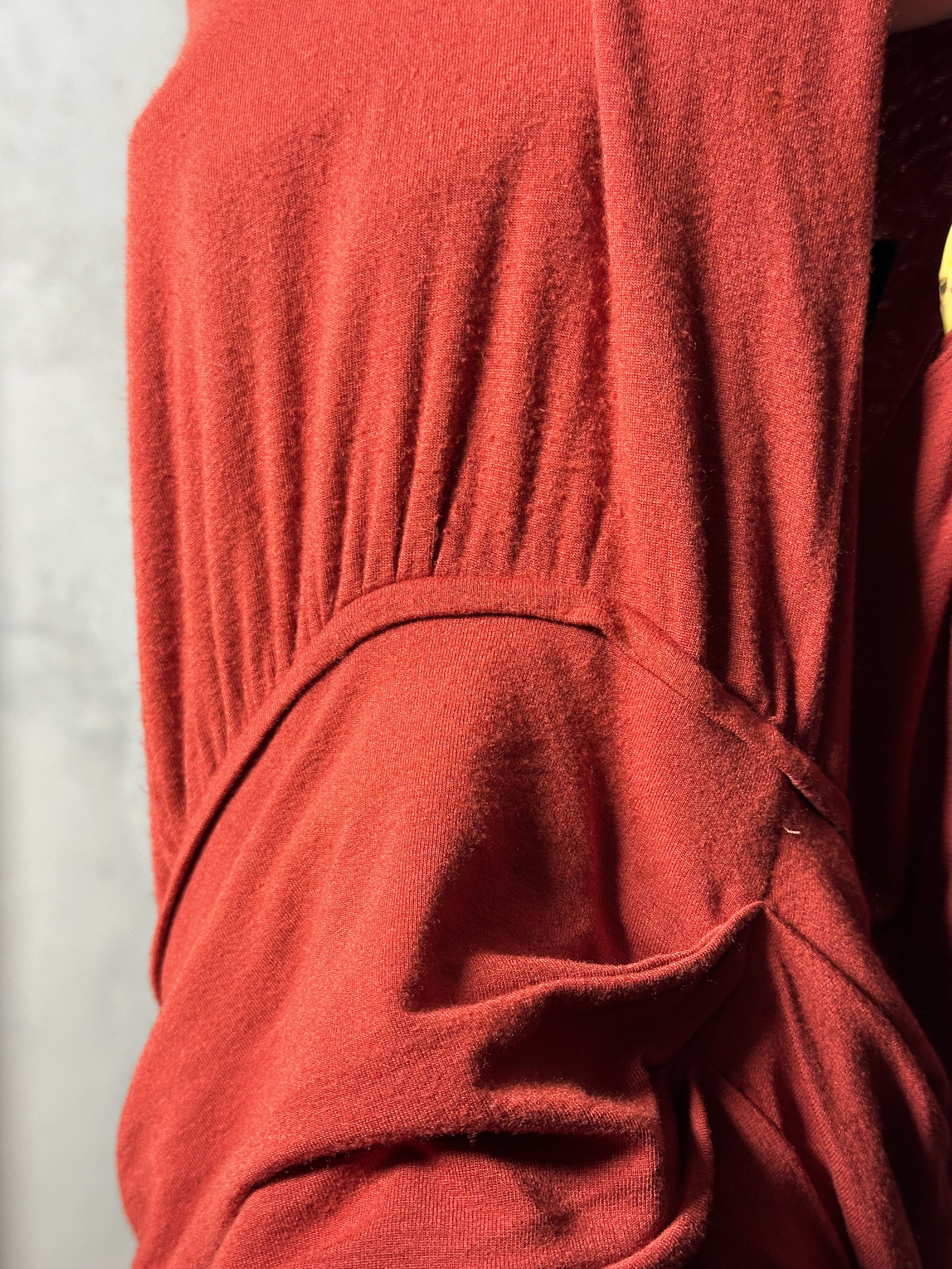 strapless open back dress Bordeaux Draped Maxi Dress M main image 1