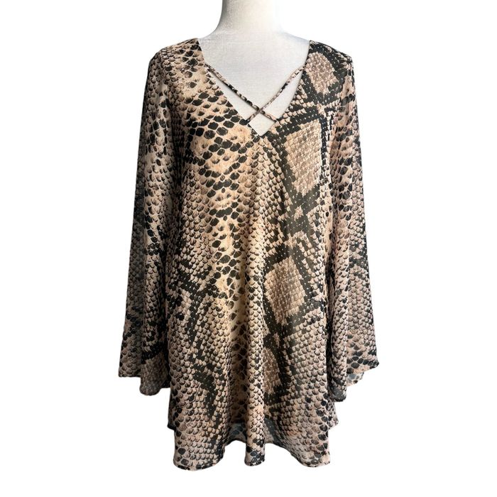 Show Me Your MuMu Show Me Your MuMu Joni Flow Python Print Mini Dress ...