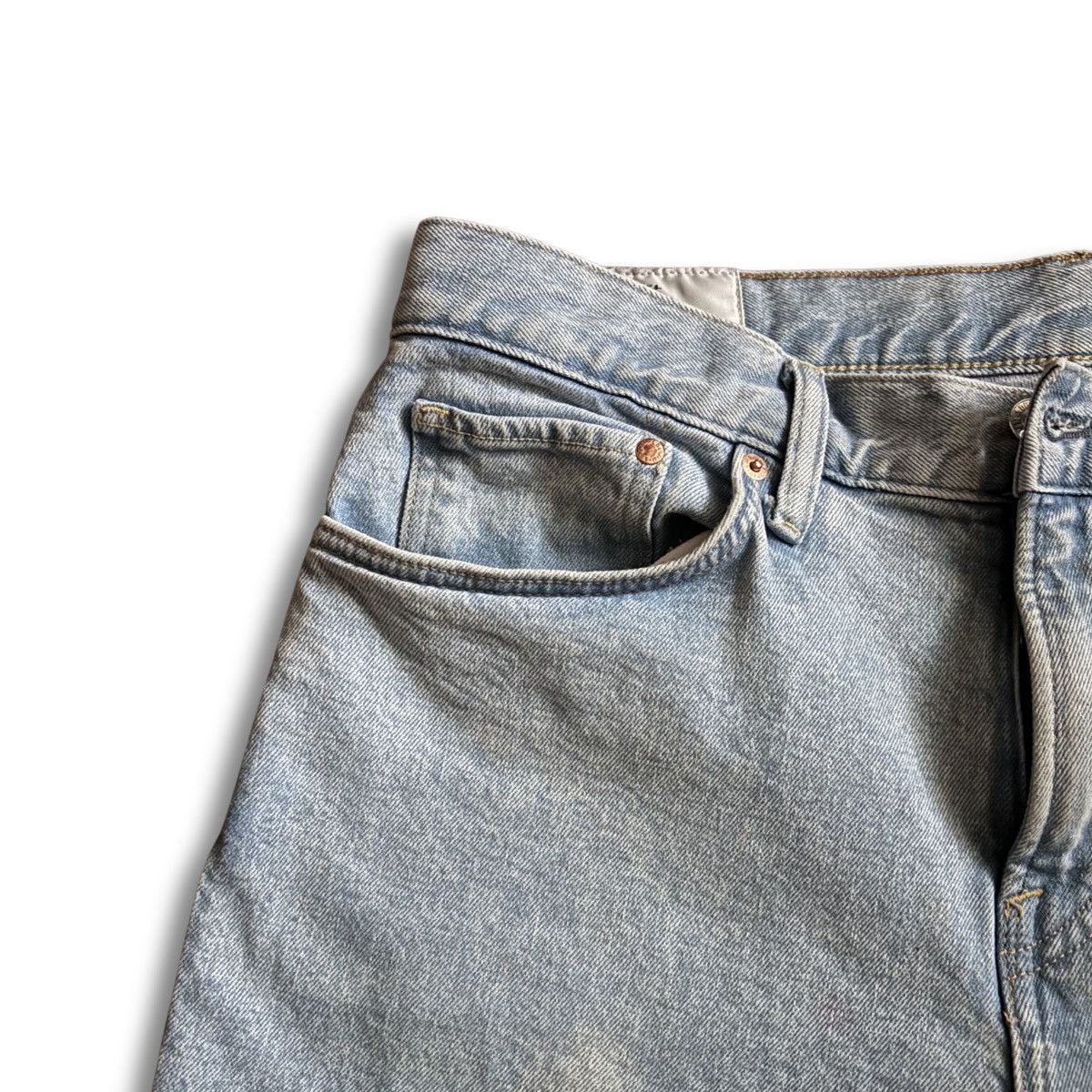 H&M Slim Fit Cropped 33X32 H & M Mens Denim Light Wash Jeans Size US 33 - 4 Thumbnail