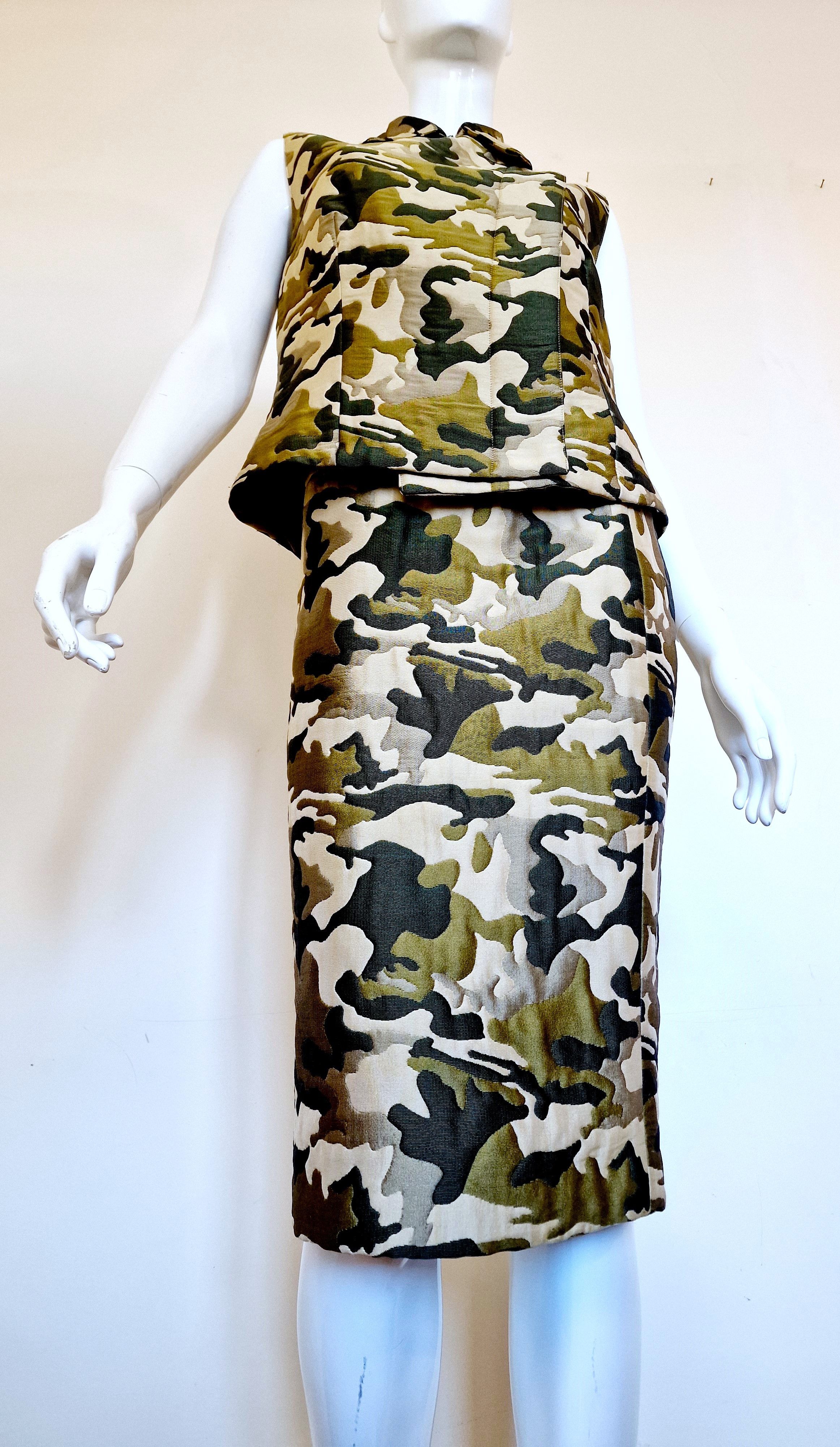Alexander McQueen S/S 1998 Camo Camouflage Dress Suit