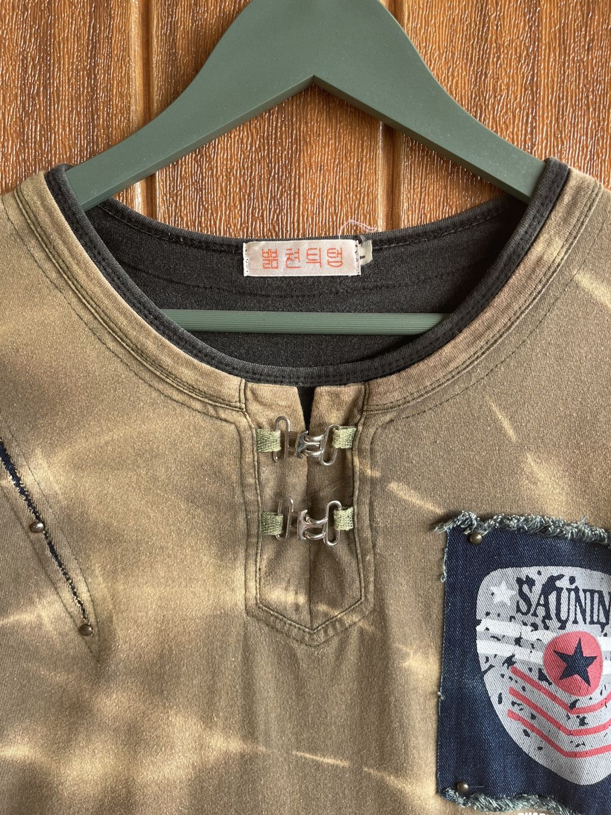 Le Grande Bleu (L.G.B.) Vintage 90s🔥Seditionaries 🔥iron Button Thrashed Faded Tee Size US M / EU 48-50 / 2 - 3 Thumbnail