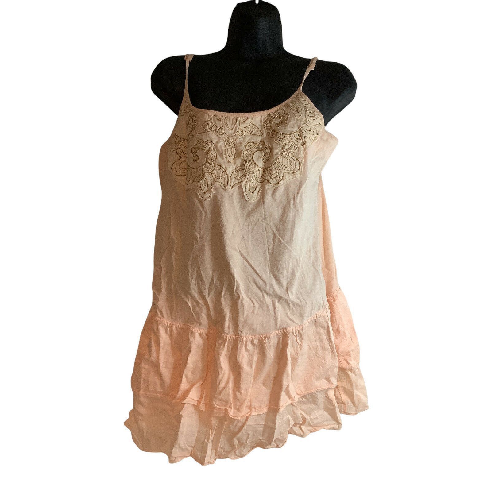 Other Feather Bone Womens Peach Sleeveless Scoop Neck Mini Dress S Size S / US 4 / IT 40 - 2 Thumbnail