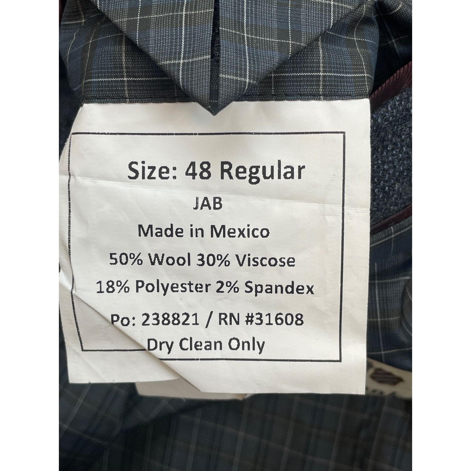 Jos. A. Bank Jos A Bank 1905 Blazer Mens 48R Hopsack Speckled Wool Blend Size 48R - 8 Thumbnail