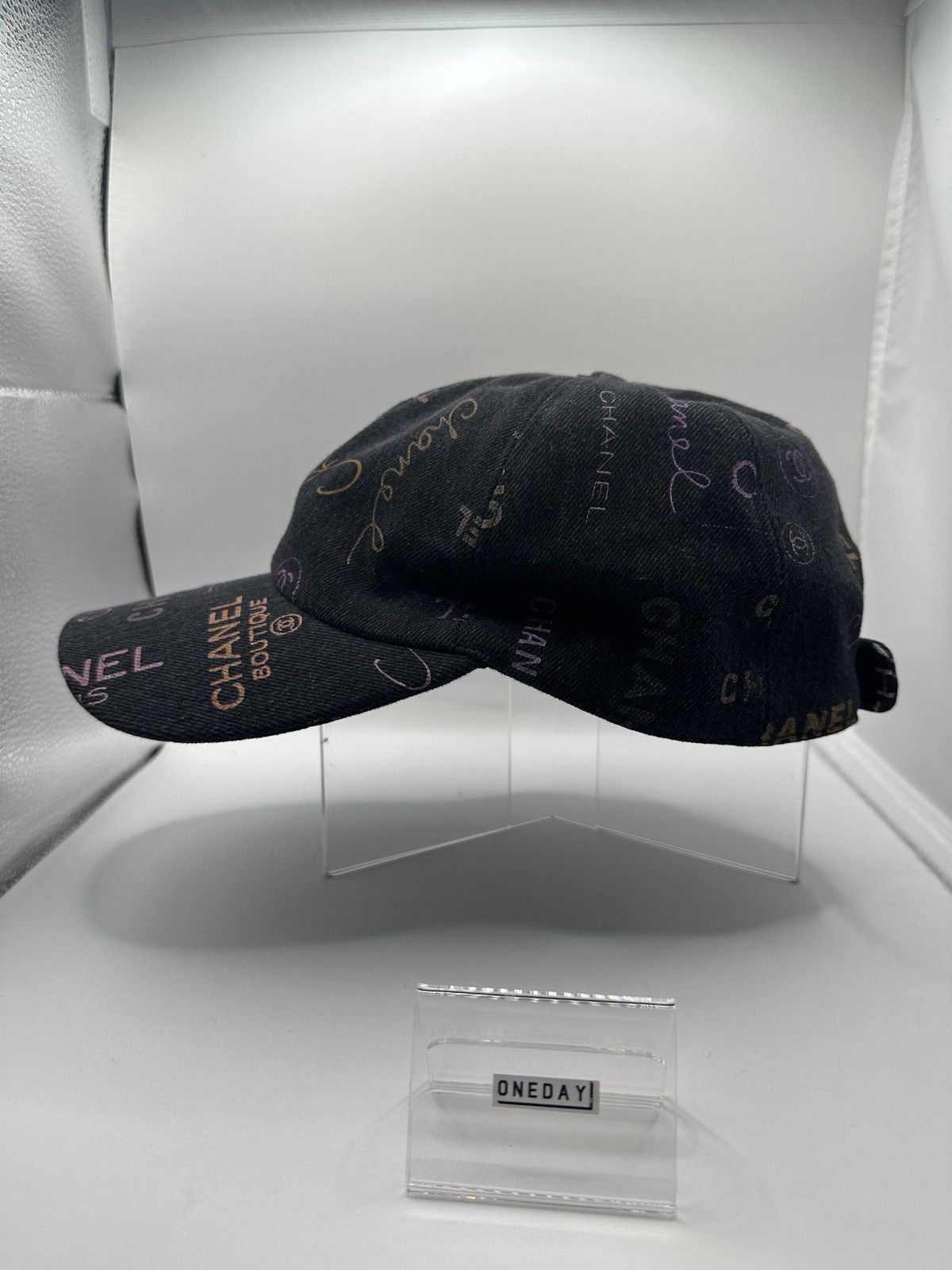 Chanel Chanel Hat Black Denim Size ONE SIZE - 2 Thumbnail