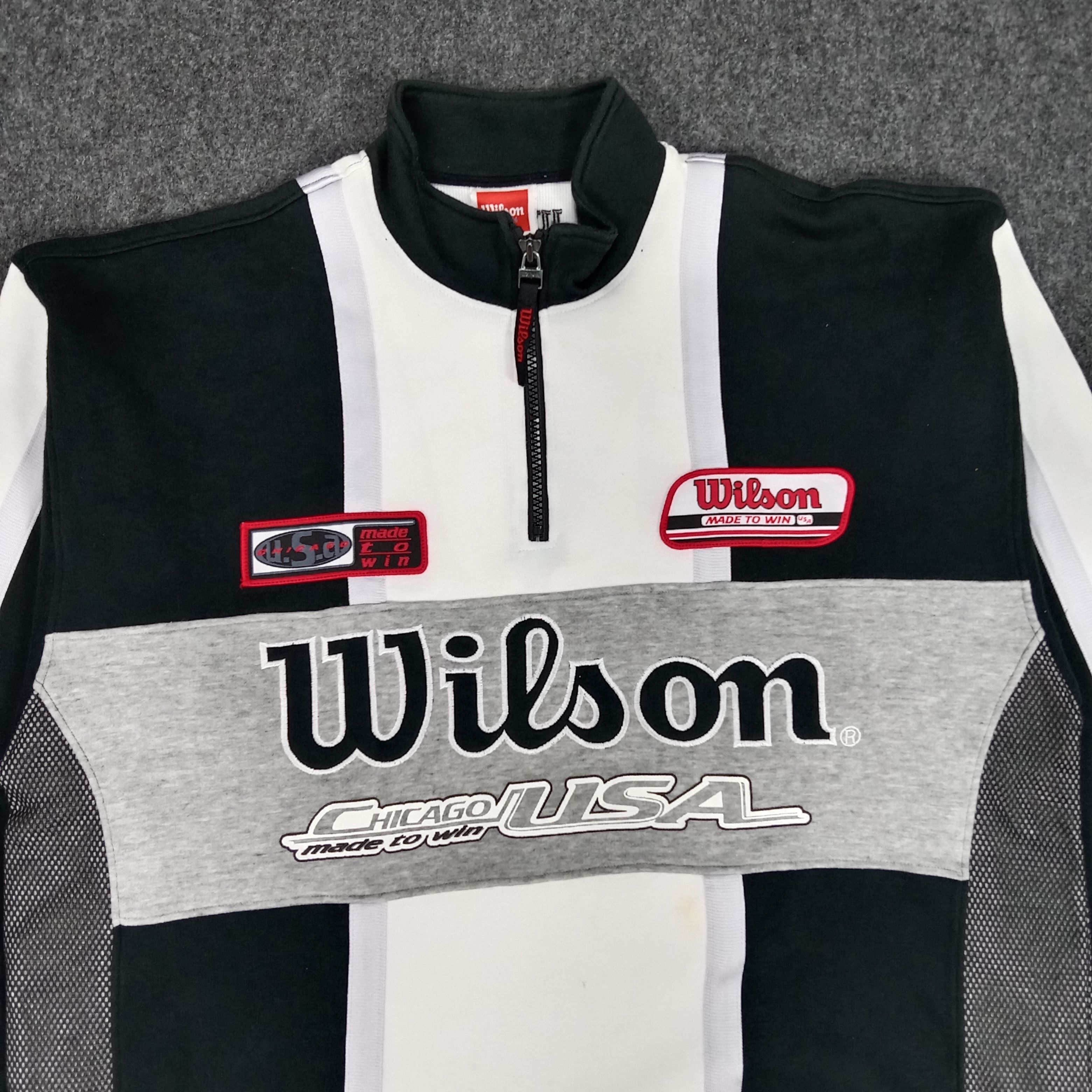 Vintage × Wilson Wilson Chicago USA Sport Style Half Zipper Jacket Size US L / EU 52-54 / 3 - 2 Thumbnail
