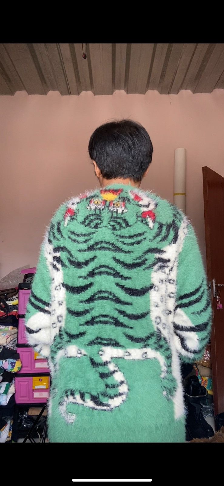 Japanese Brand Seveskig - Mohair Tiger Cardigan Sweater Size US L / EU 52-54 / 3 - 18 Thumbnail