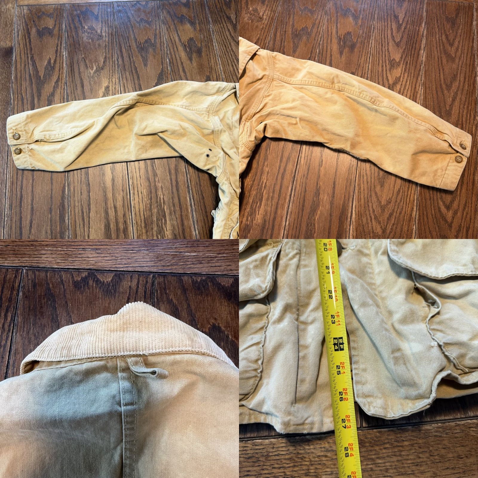 Vintage VINTAGE Red Head Canvas Hunting Jacket Game Pouch BONE DRY Large Coat 1930s 30s Beige Mens Jacket Size US L / EU 52-54 / 3 - 10 Thumbnail