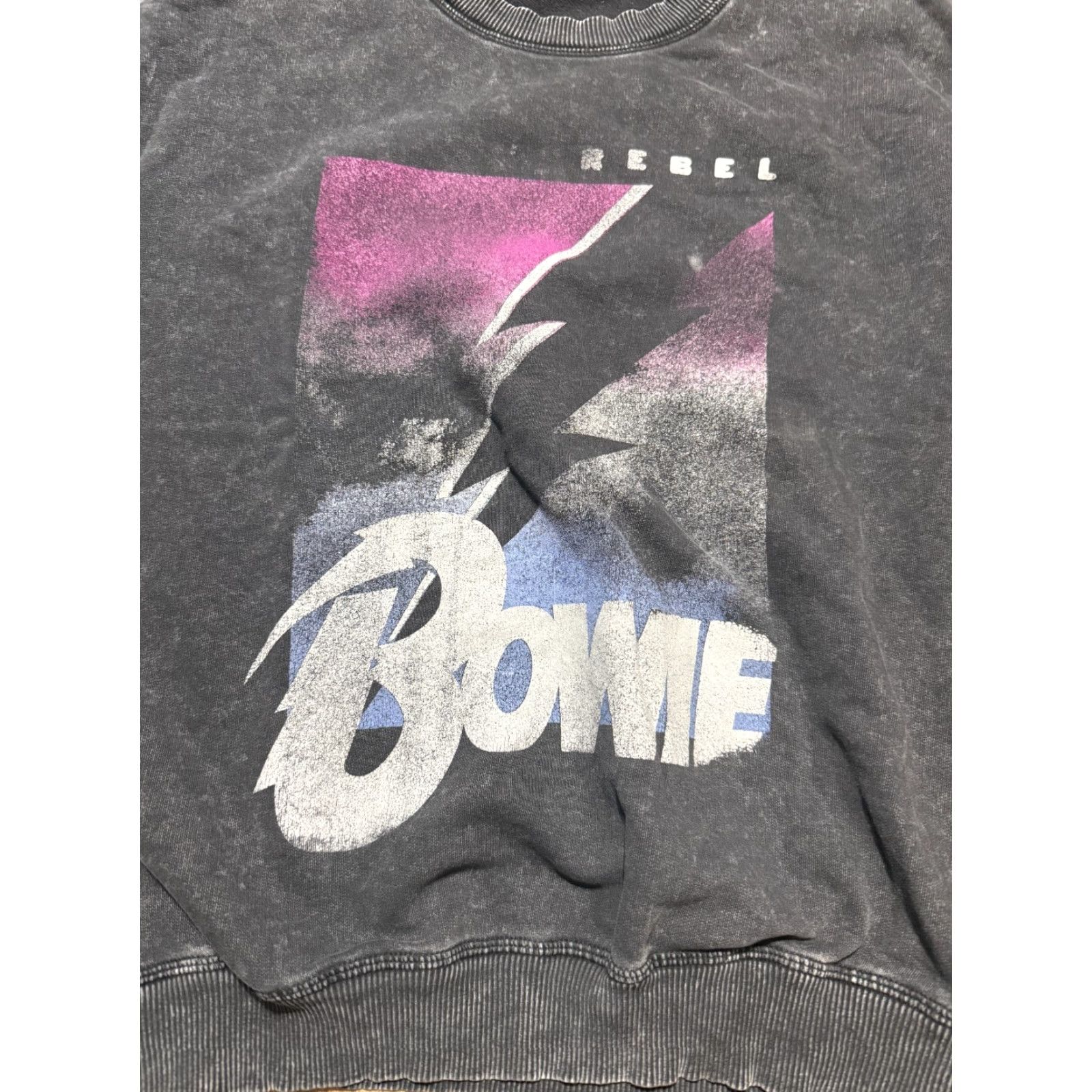 Vintage VINTAGE Simply Vera Wang Sweater Womens Large Black Purple Rebel Bowie Vintage Look Women L Pullover Knit Black Womens Pullover Sweater Size L / US 10 / IT 46 - 5 Thumbnail