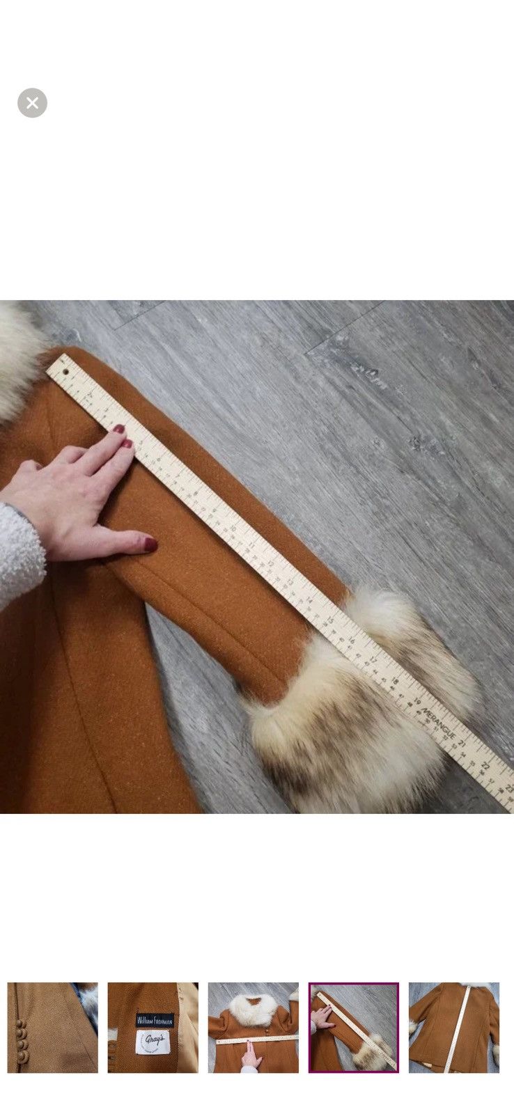 Other Fur Trimmed Women's Coat Suede William Frohman Size S / US 4 / IT 40 - 15 Thumbnail