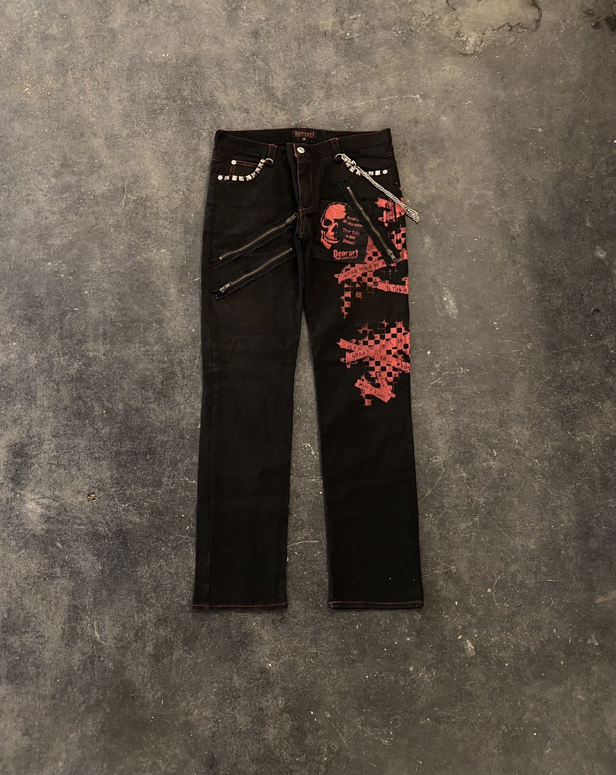 Vintage 90s Black Leather Pants with Laces archive moto