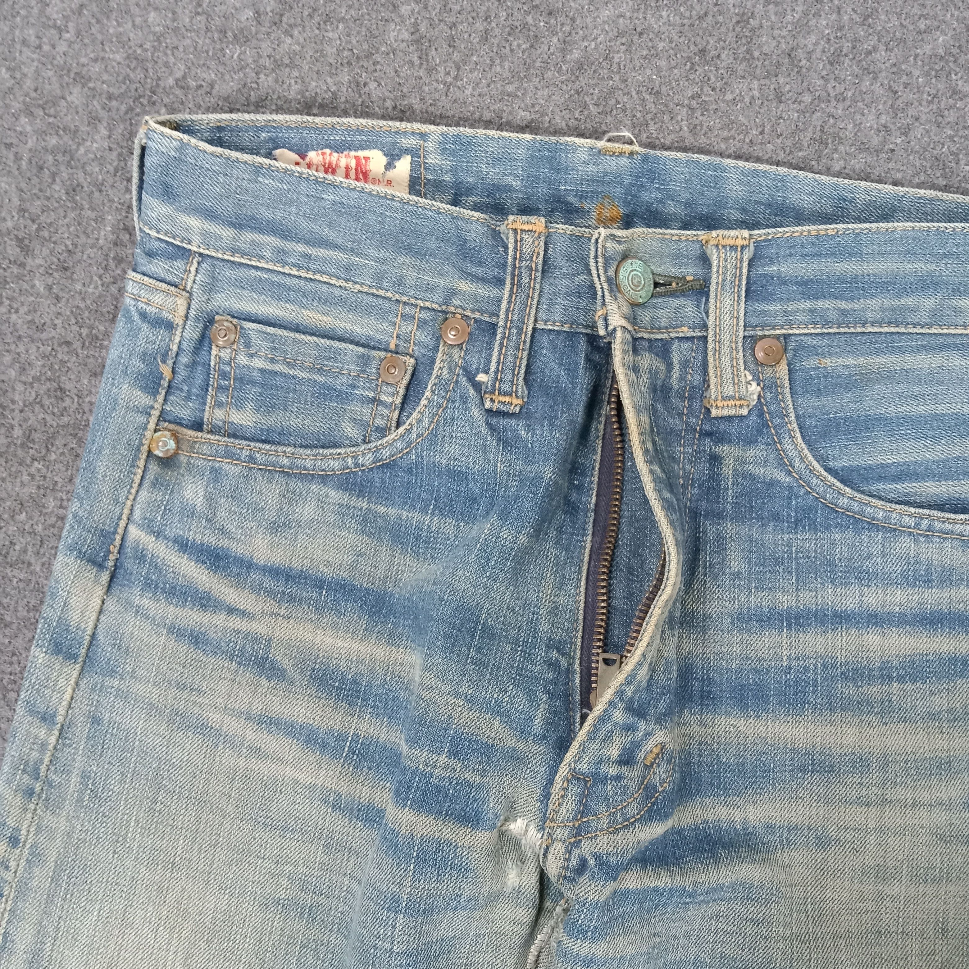 Edwin × Vintage Edwin American Distressed Style Denim Jeans Size US 26 / EU 42 - 3 Thumbnail