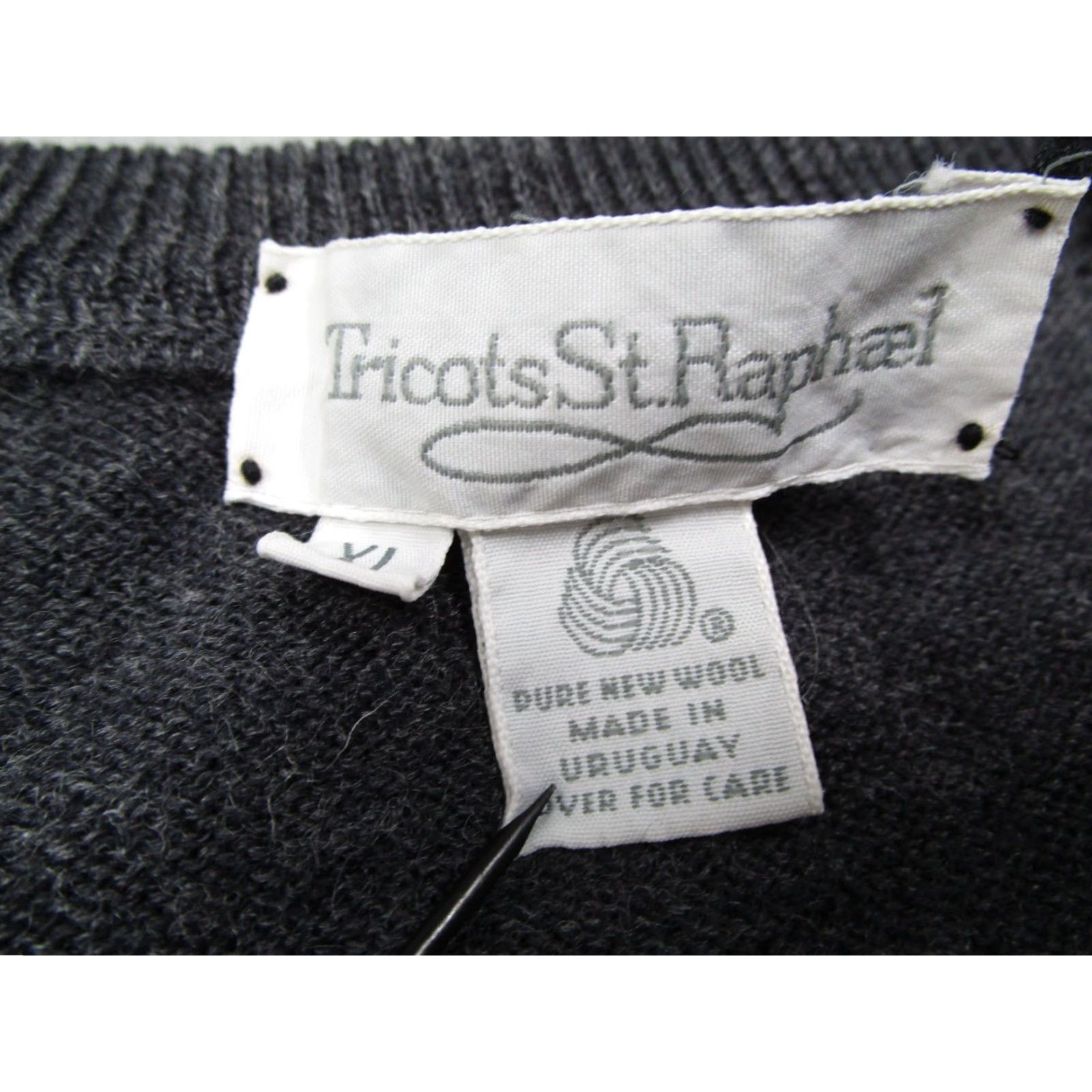 Vintage Vintage Tricots St. Raphael Mens XL Gray Argyle Wool Vest Pullover V-Neck Sleeveless Knit Sweater Dress 80s 90s Preppy City Retro Wool Size US XL / EU 56 / 4 - 2 Thumbnail
