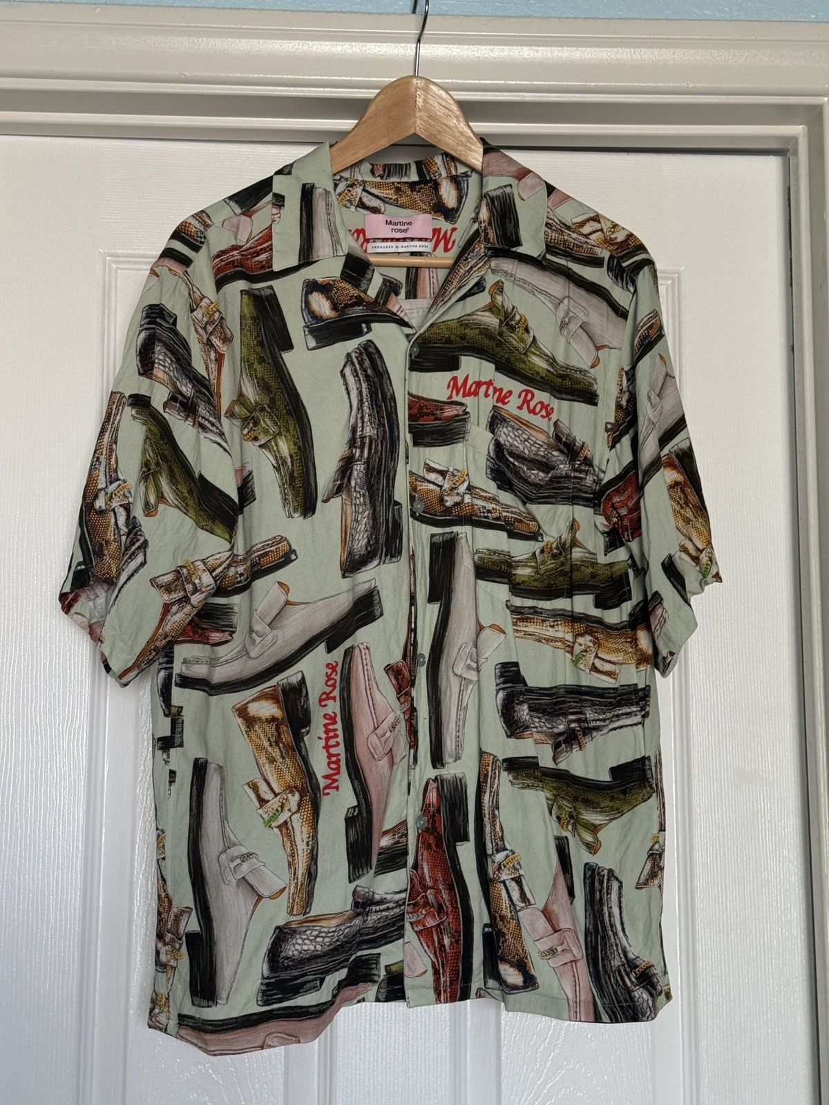 Martine Rose Hawaiian Shirt S/S MINT Shoe Print color Size US M / EU 48-50 / 2 - 1 Thumbnail