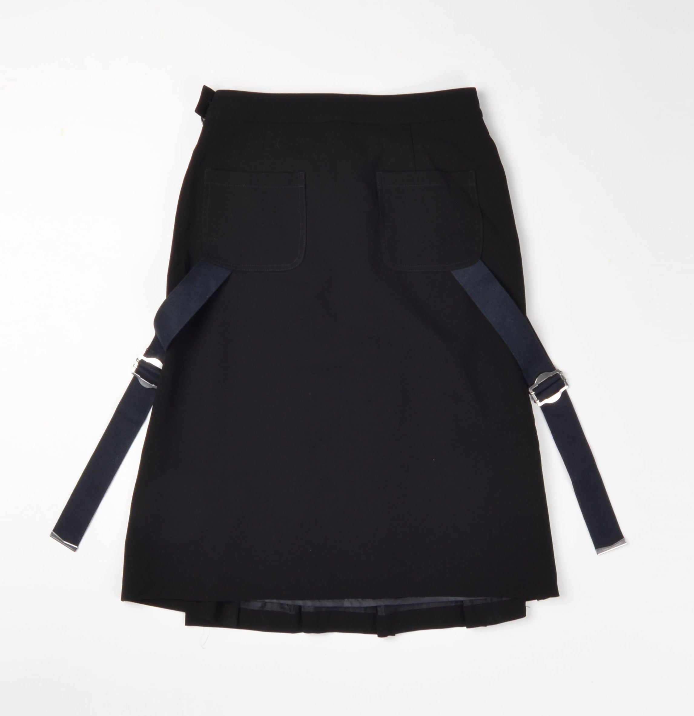 Marc by Marc Jacobs Women's Marc Jacobs Black Pleated Straps Knee Length Skirt Size 26" / US 2 / IT 38 - 11 Thumbnail